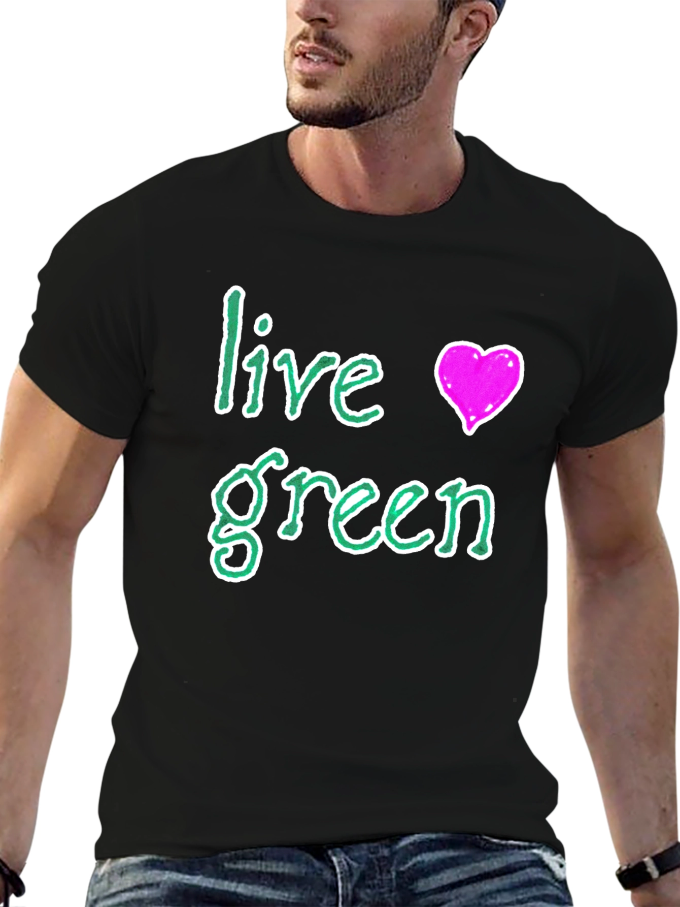 Live Green Tee - Eco-Friendly Cotton Blend