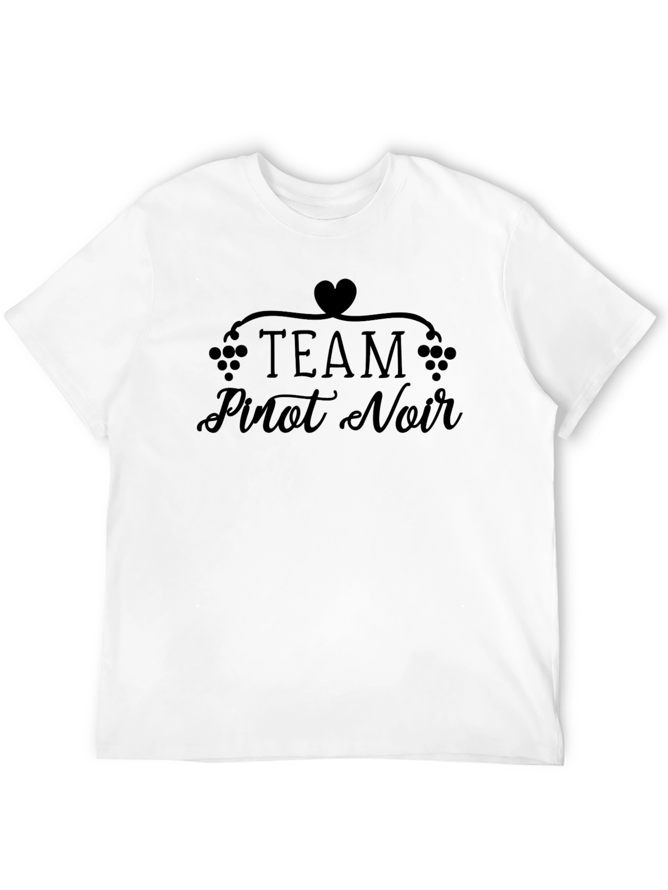 Team Pinot Noir Black Graphic T-Shirt