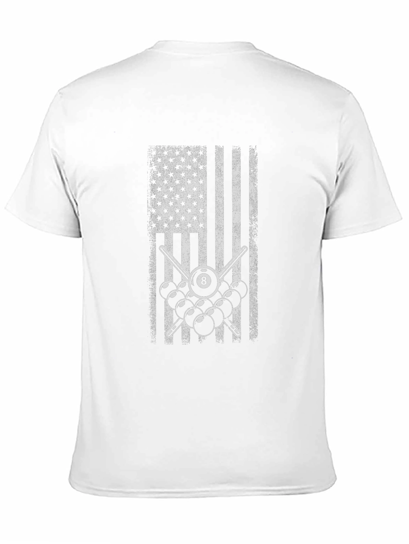 American Flag Billiards T-Shirt - 8 Ball Pool Tee