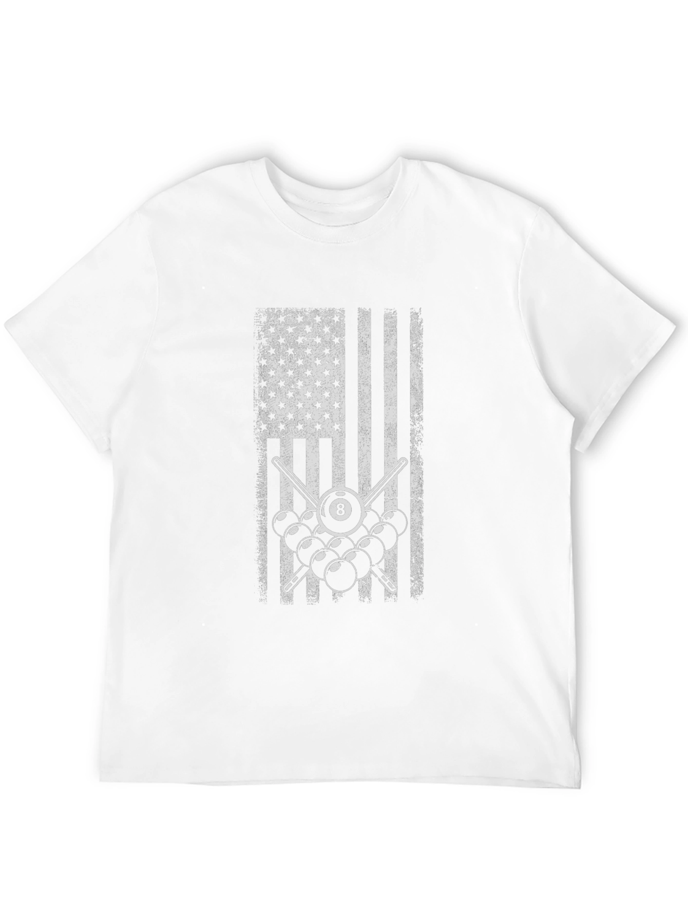 American Flag Billiards T-Shirt - 8 Ball Pool Tee