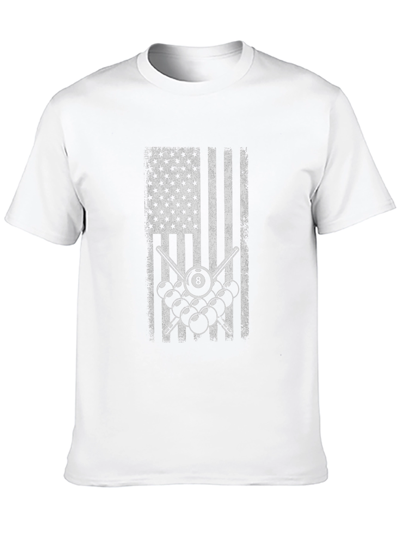 American Flag Billiards T-Shirt - 8 Ball Pool Tee