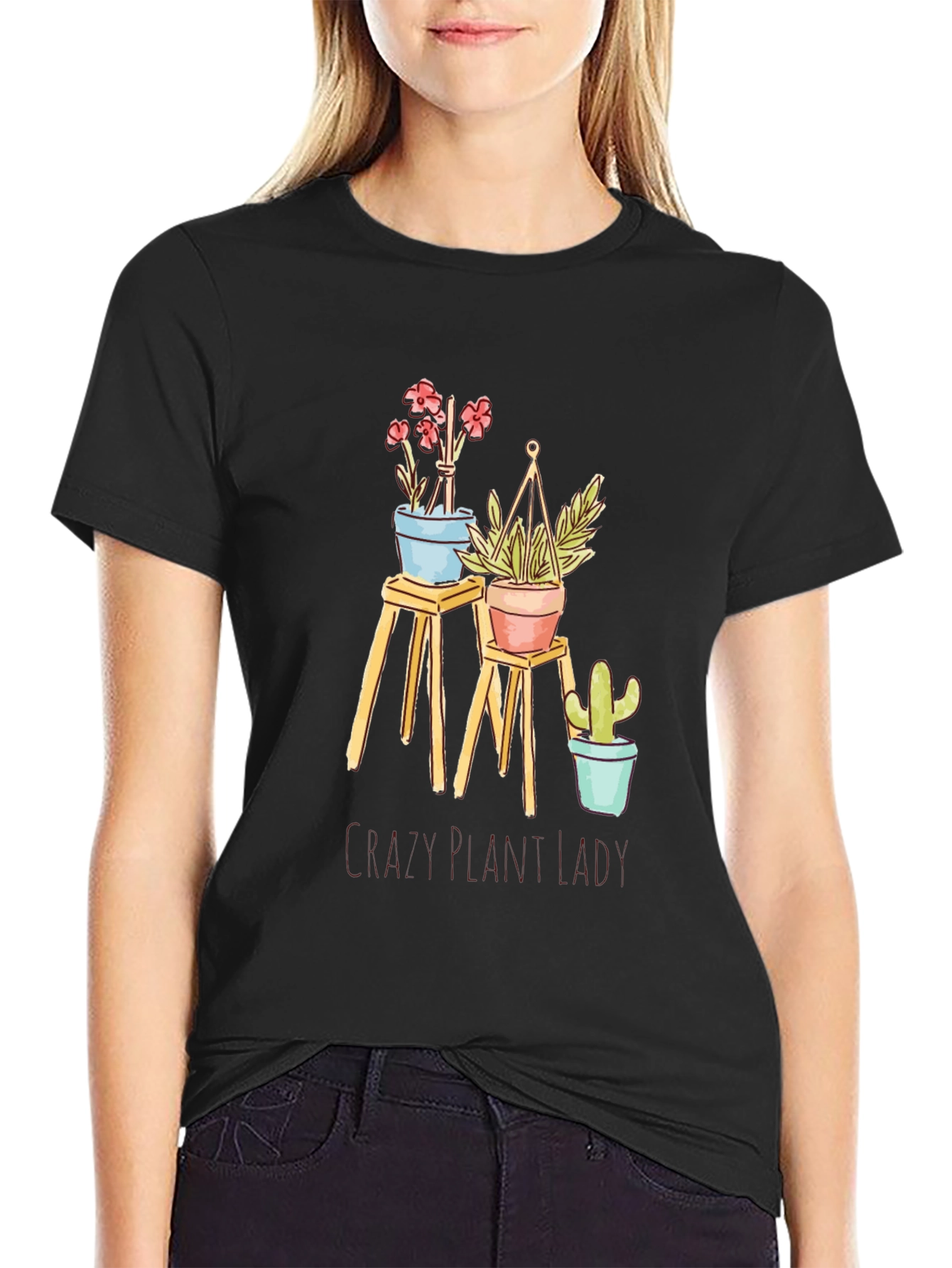 Crazy Plant Lady T-Shirt - Black