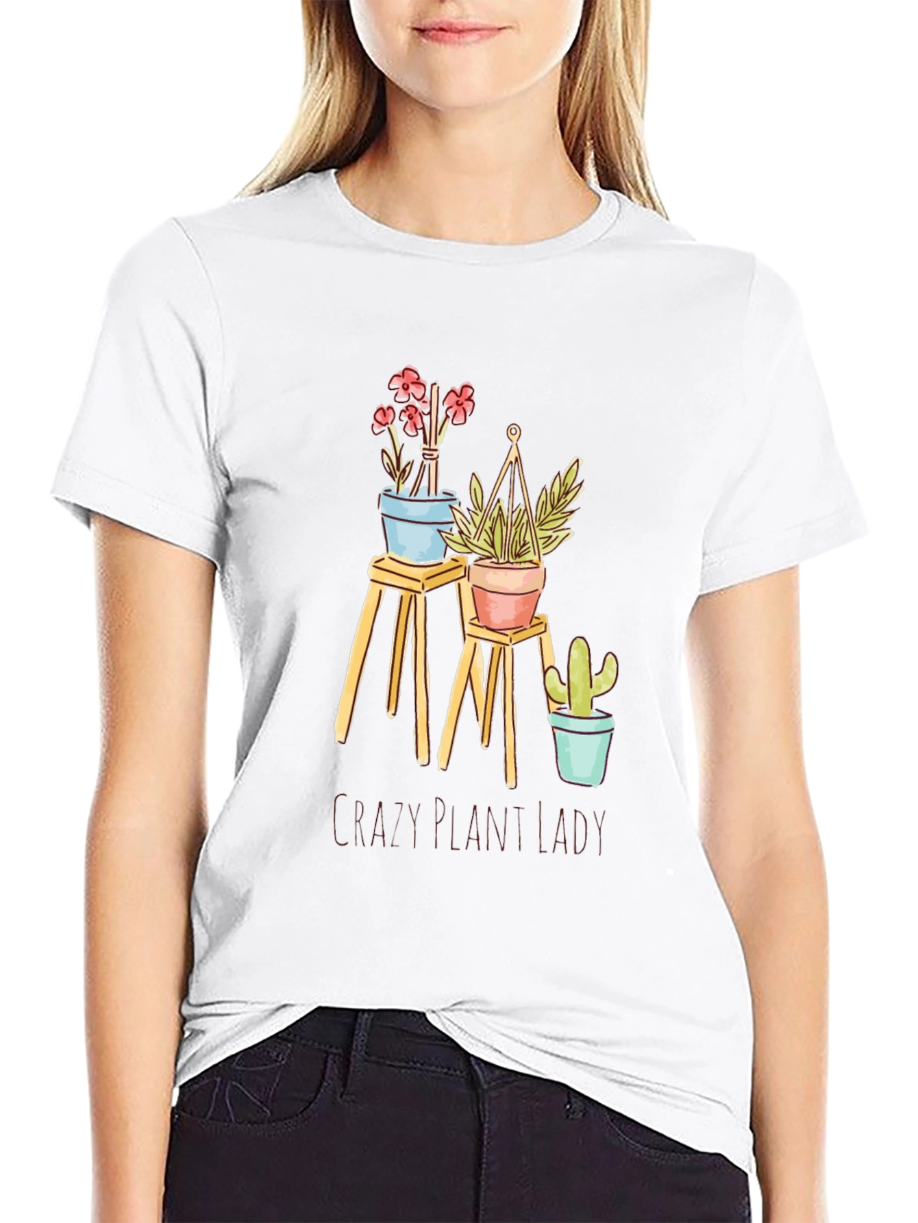 Crazy Plant Lady T-Shirt - Black