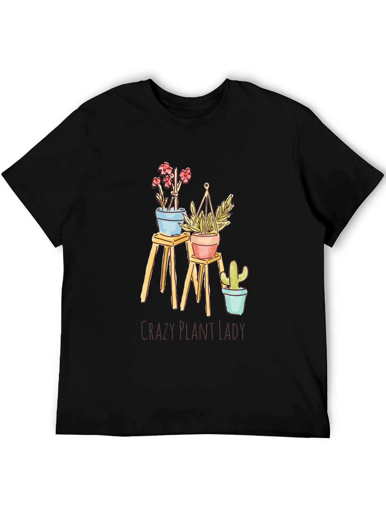 Crazy Plant Lady T-Shirt - Black