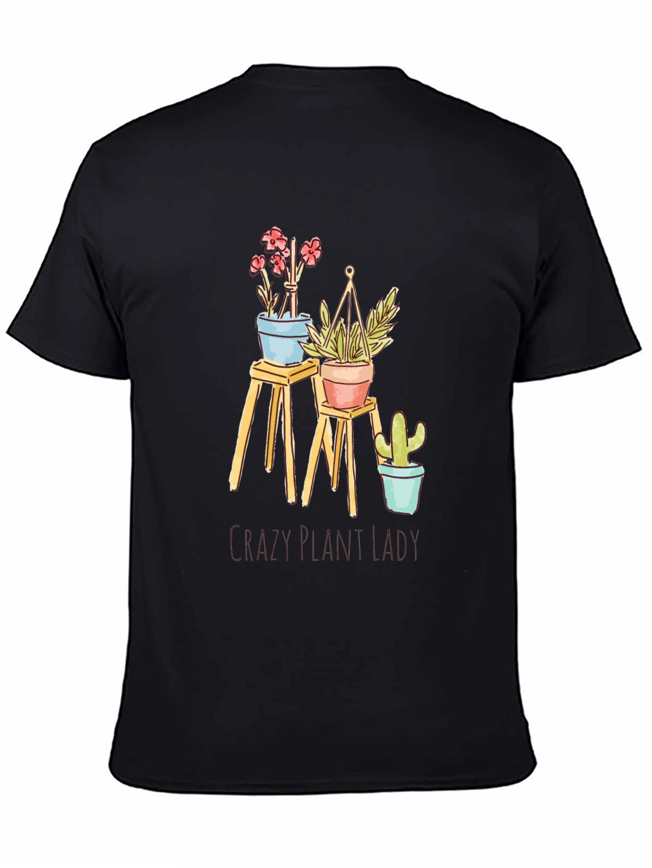 Crazy Plant Lady T-Shirt - Black