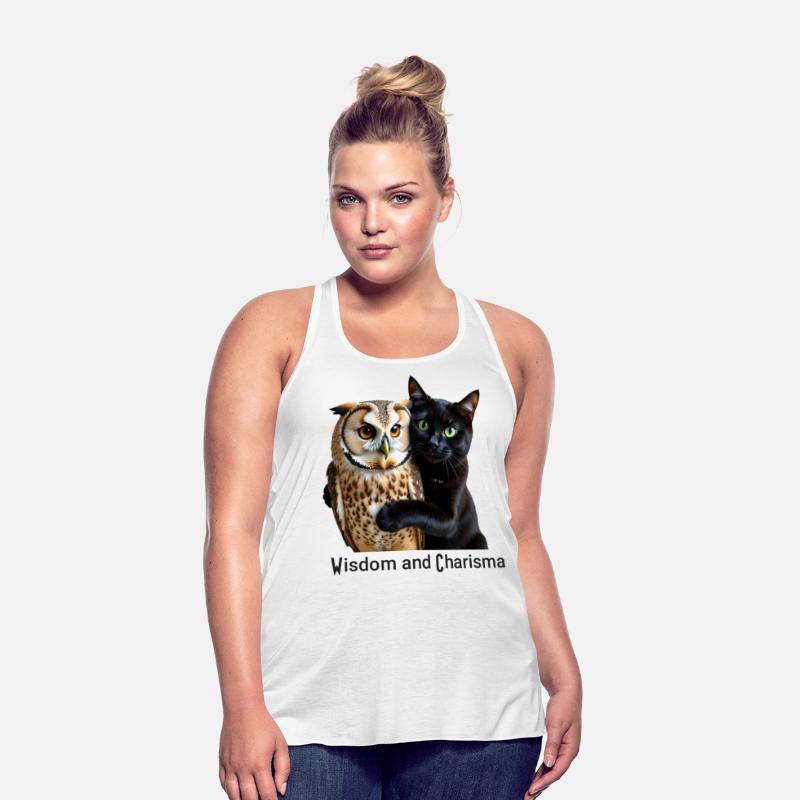 Mystic Night Owl with Cat Embrace
