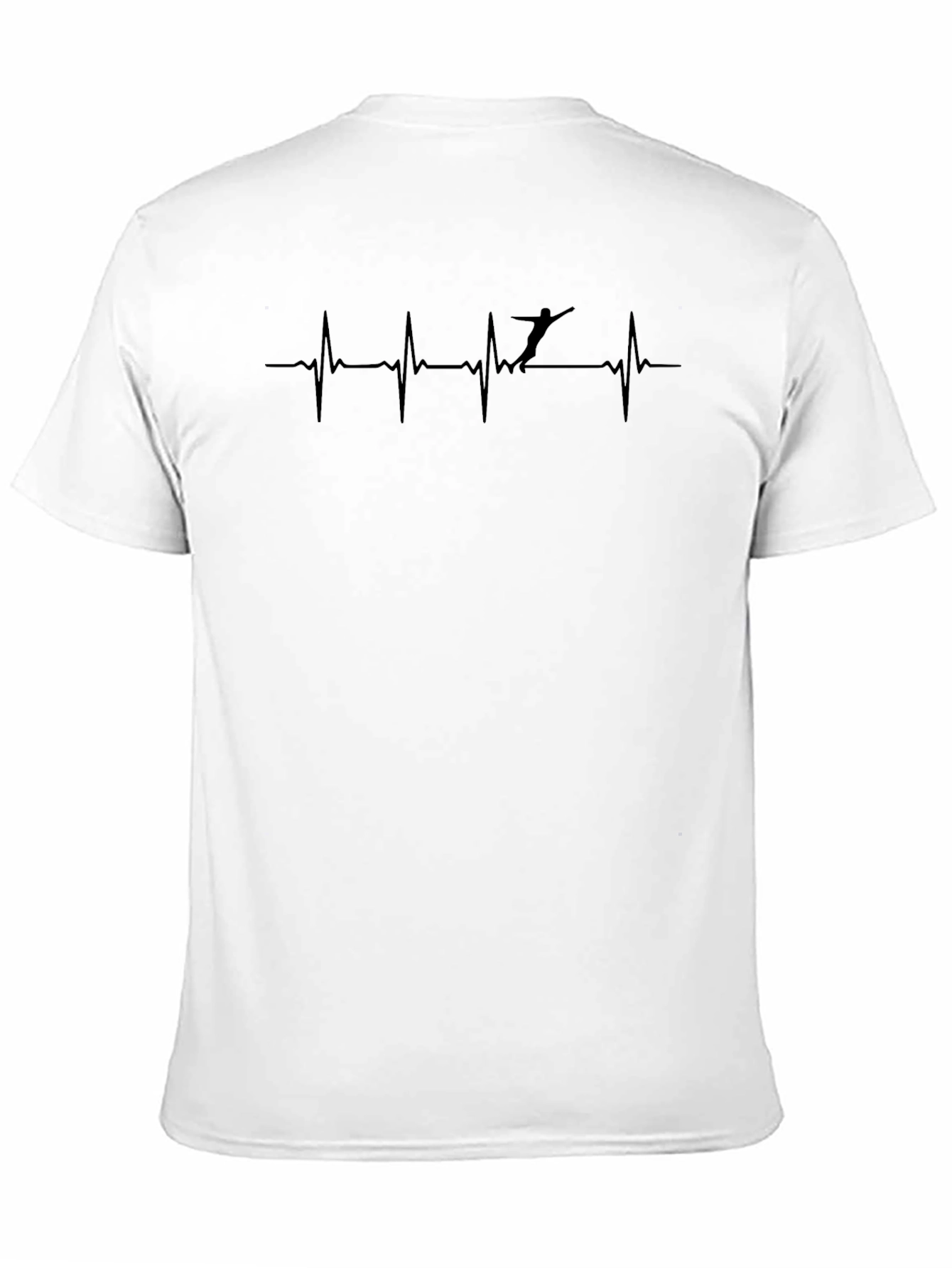 Figure Skating Heartbeat Graphic Tee - Black
