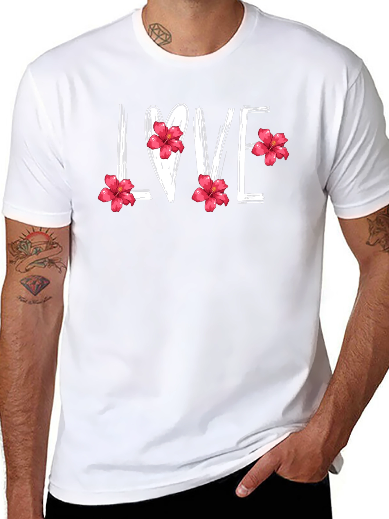 Floral LOVE T-Shirt - Stylish Graphic Tee