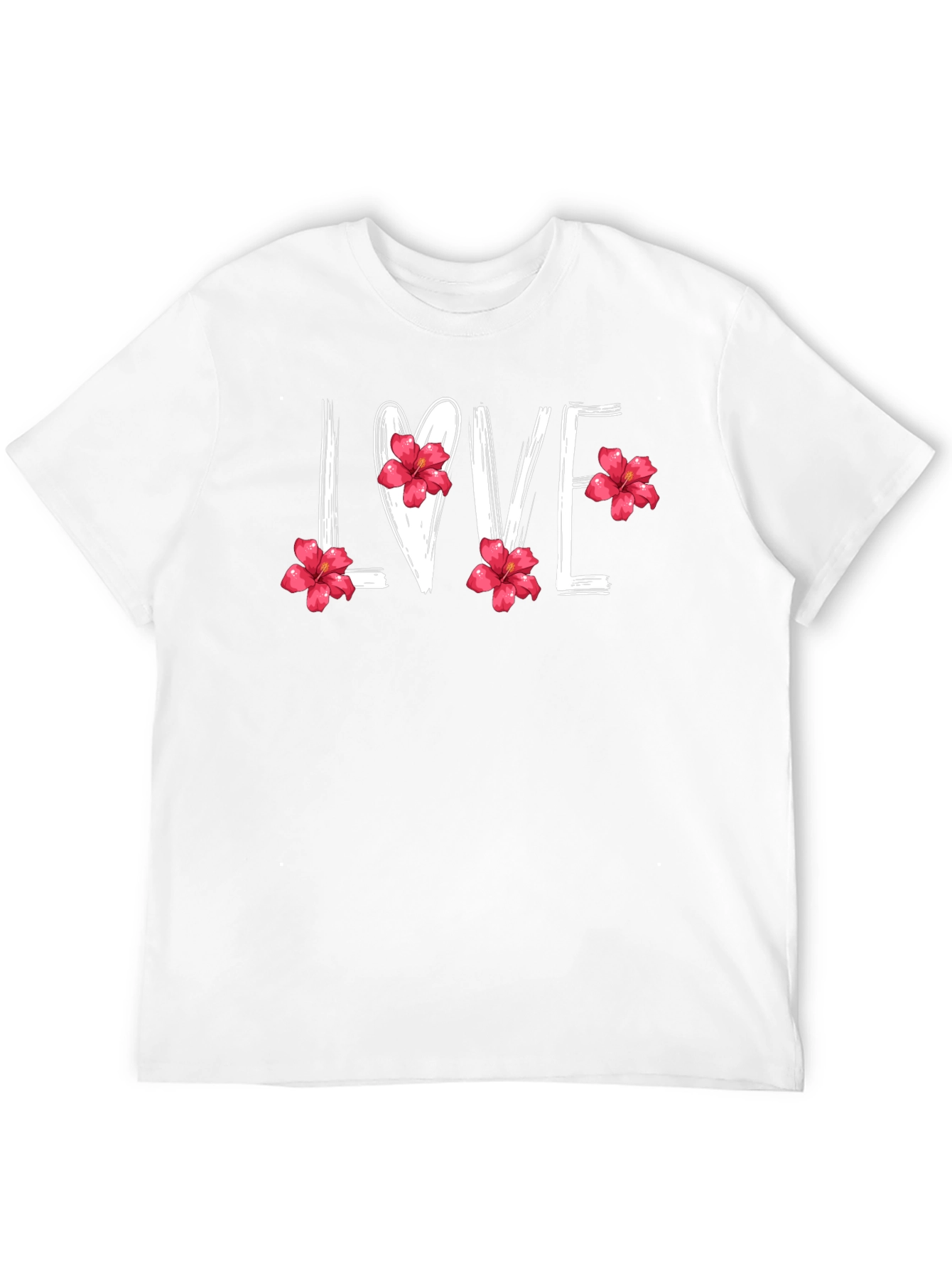 Floral LOVE T-Shirt - Stylish Graphic Tee
