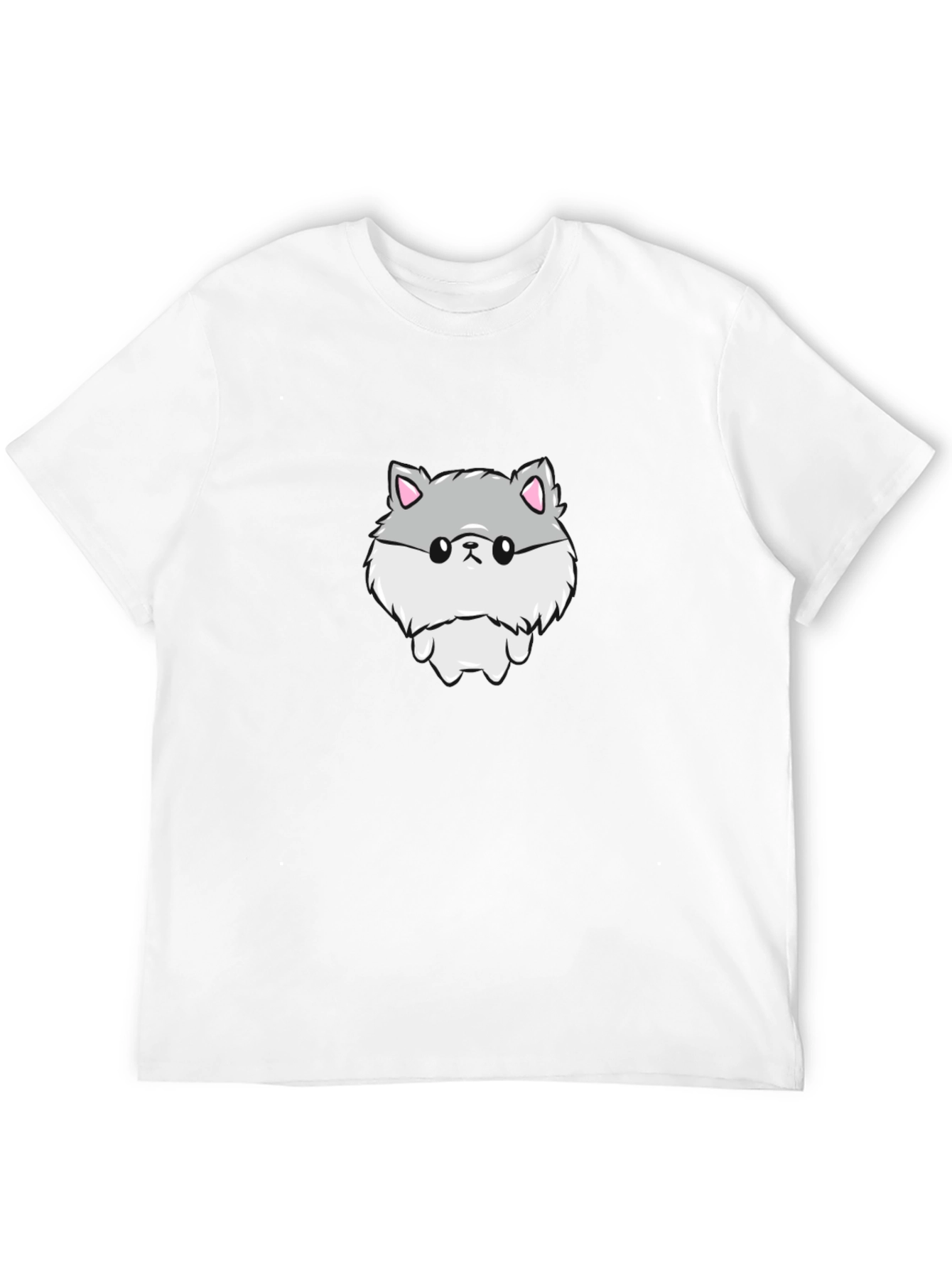 Cute Hamster Graphic Print Black T-Shirt