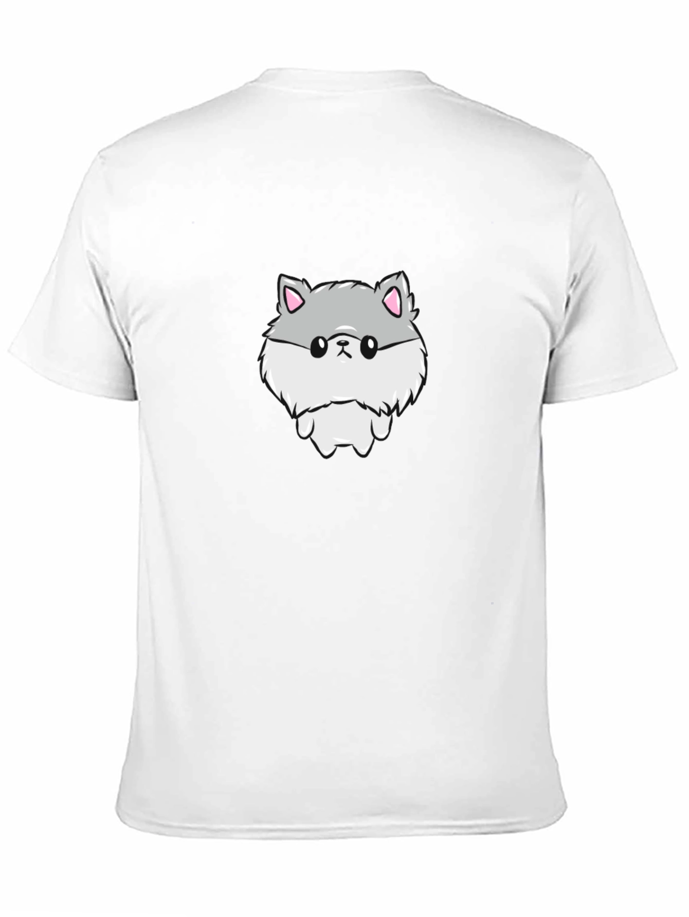 Cute Hamster Graphic Print Black T-Shirt