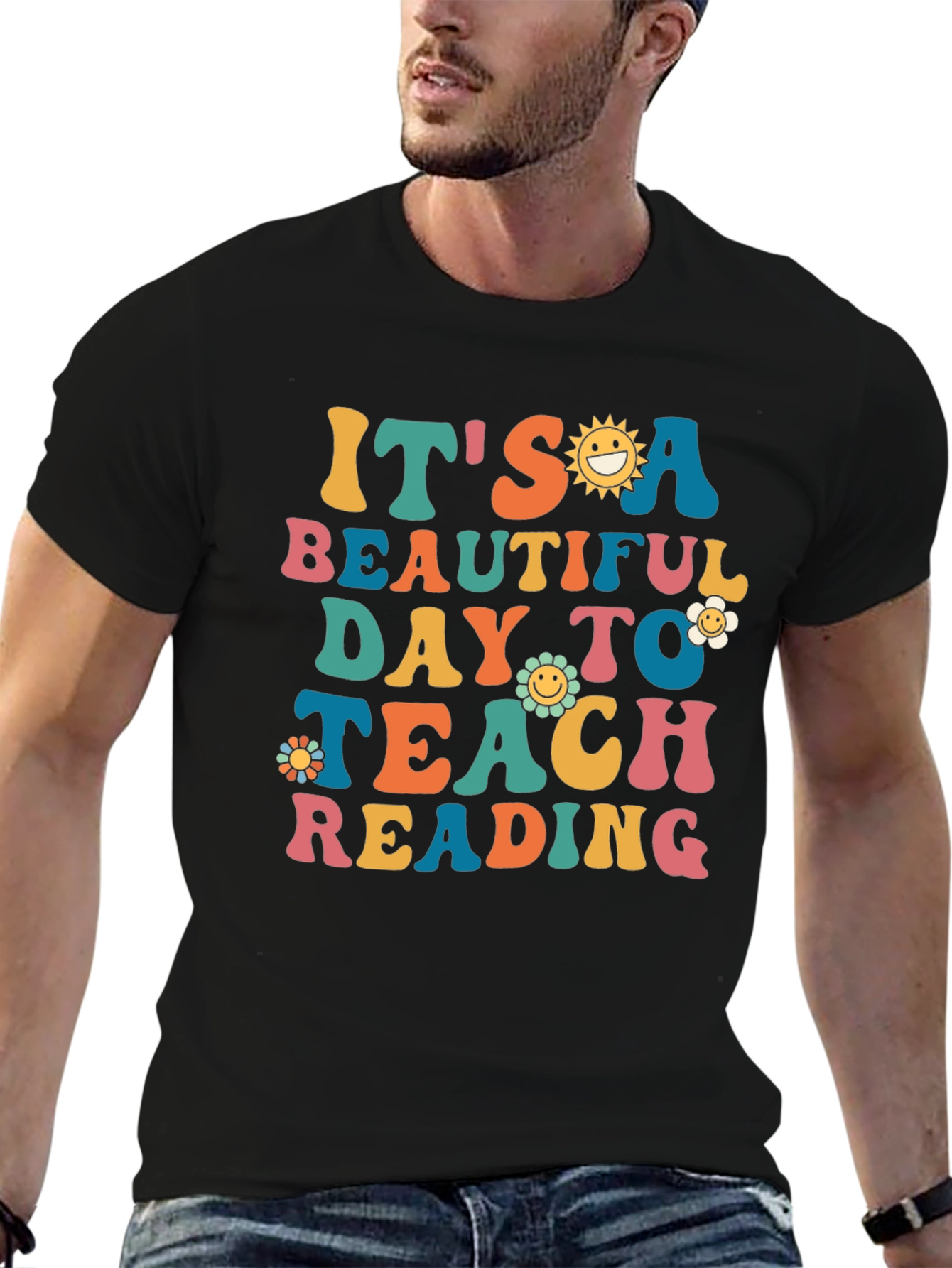 Teacher Reading Retro Graphic T-Shirt