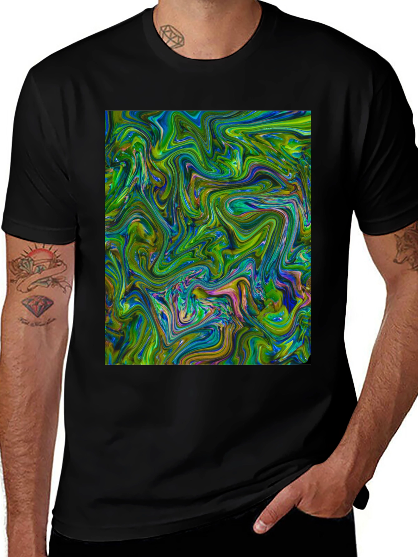 Swirl Patterned T-Shirt