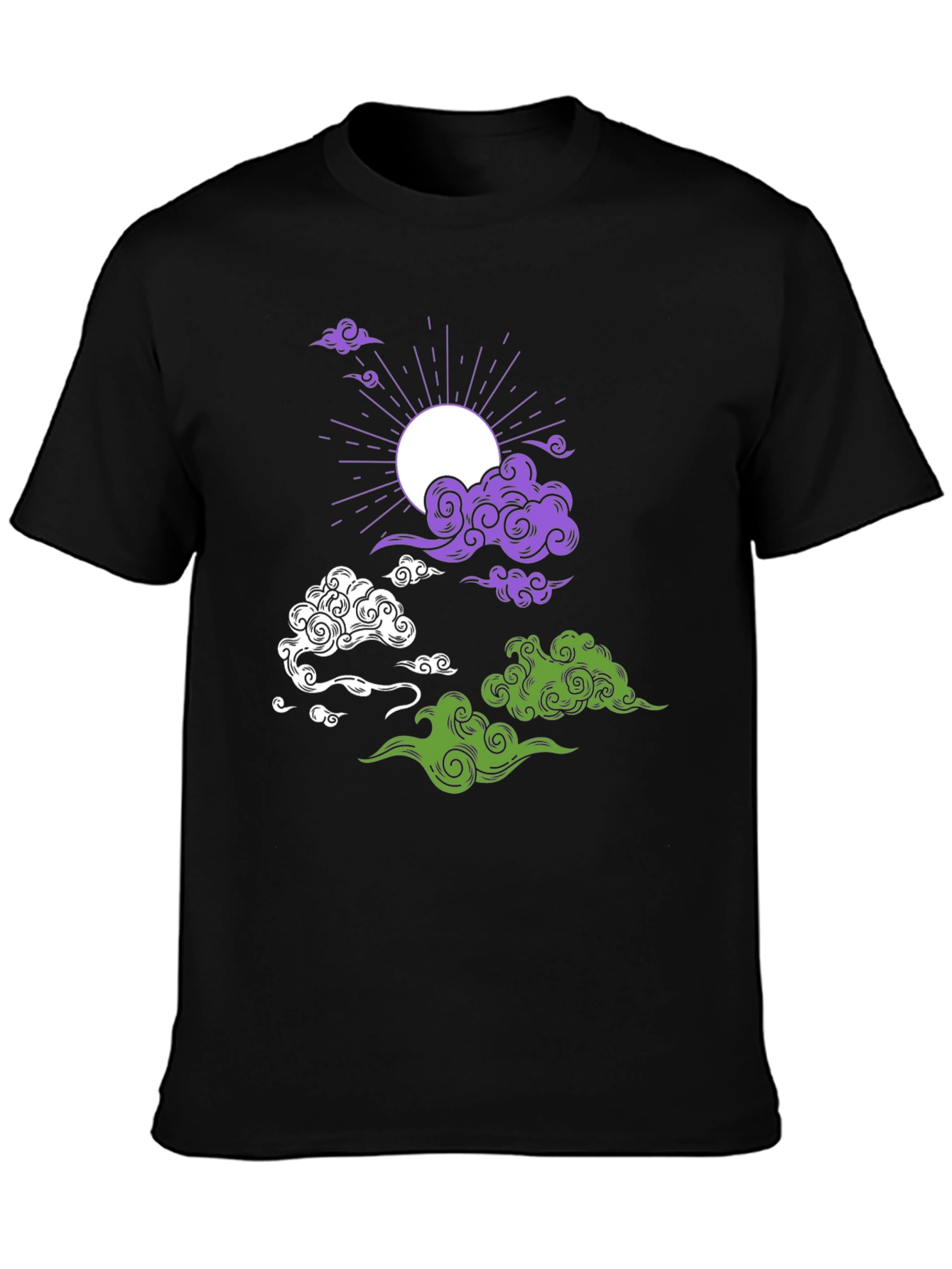 Celestial Cloud Print T-Shirt