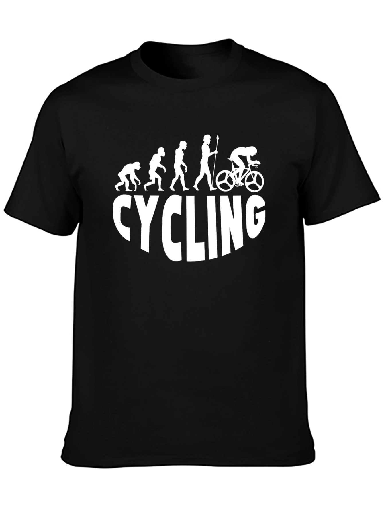 Evolution of Cycling Black T-Shirt