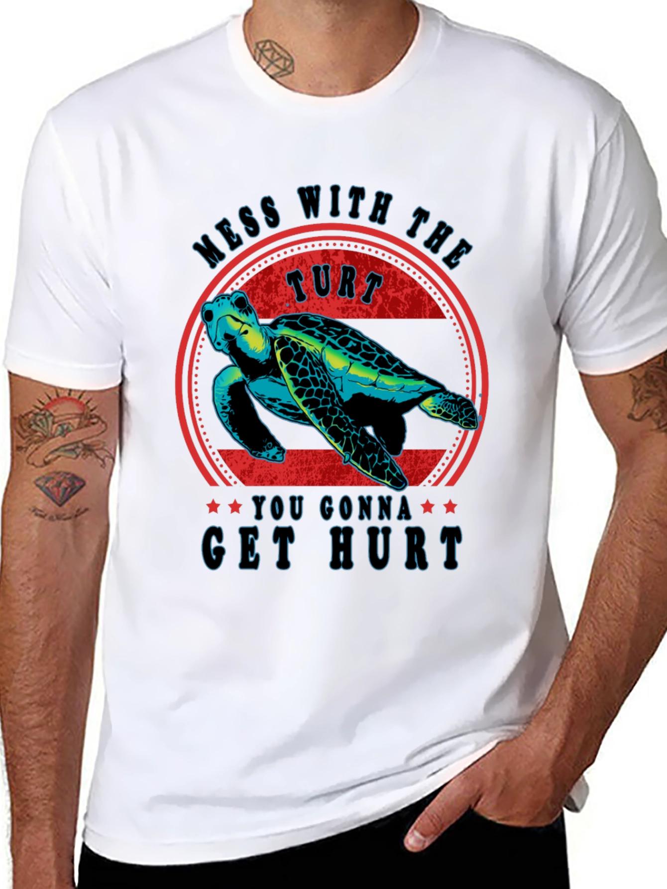 Mess With The Turt T-Shirt Funny Turtle Graphic Tee