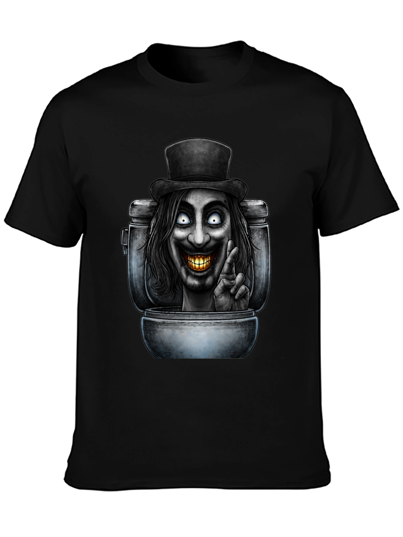 Toilet Monster T-Shirt - Black Graphic Tee