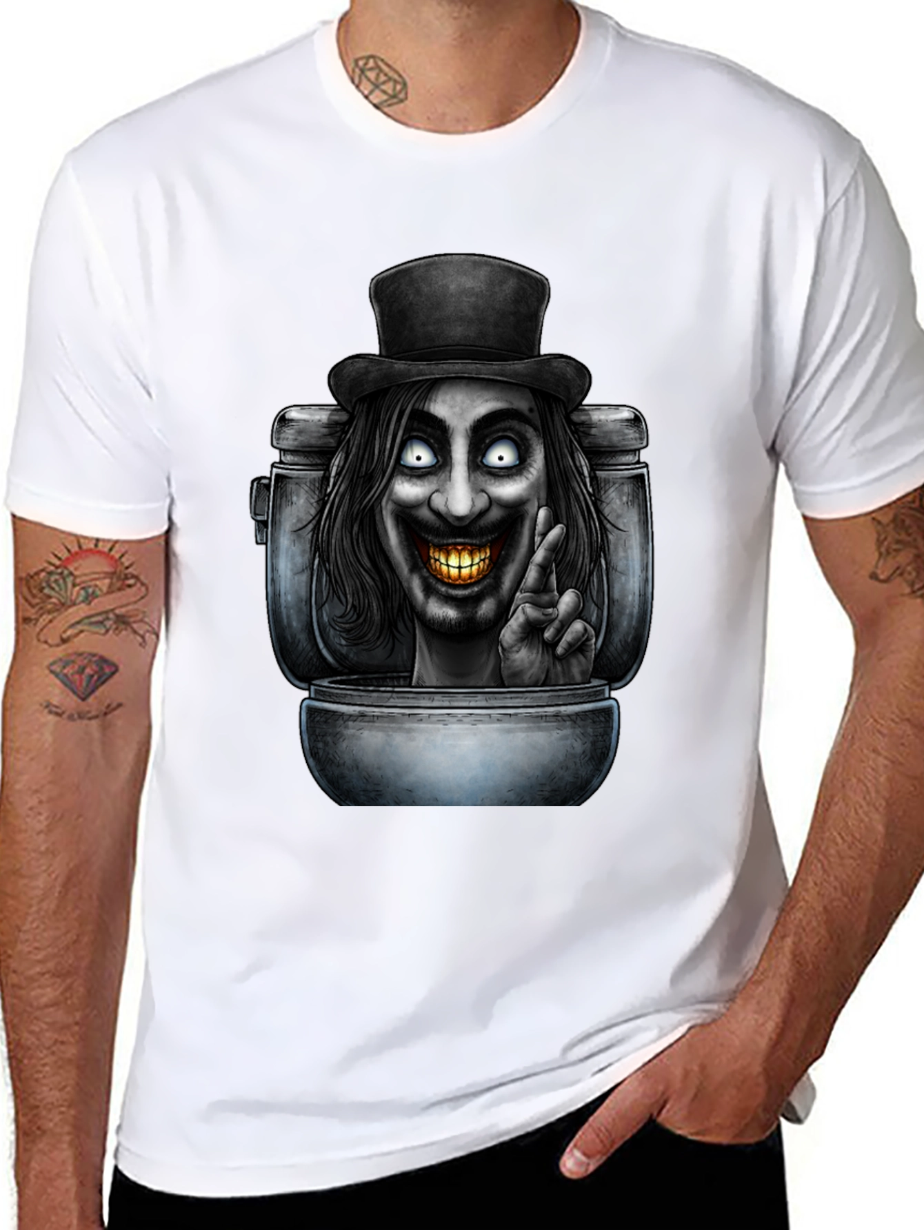 Toilet Monster T-Shirt - Black Graphic Tee
