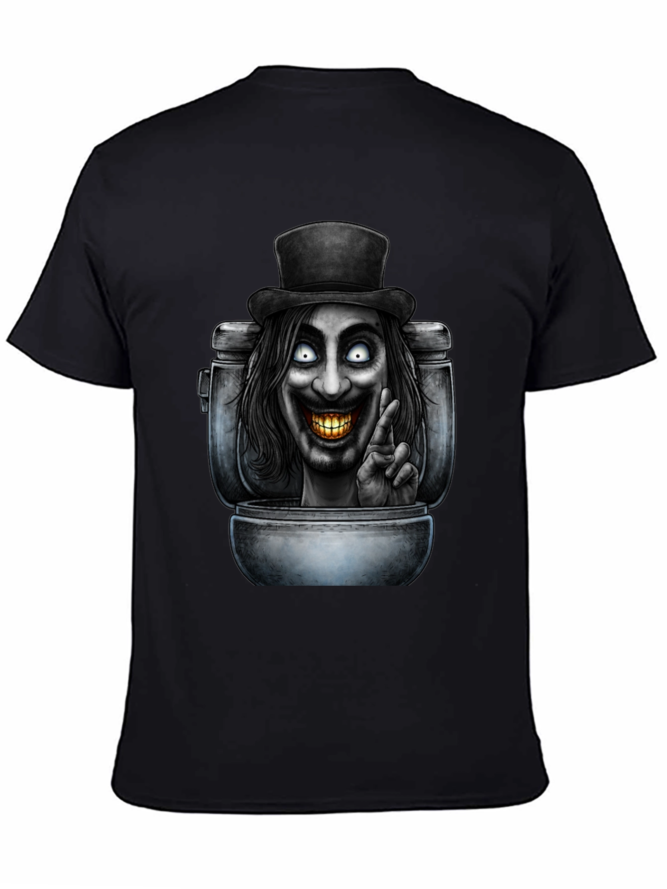 Toilet Monster T-Shirt - Black Graphic Tee