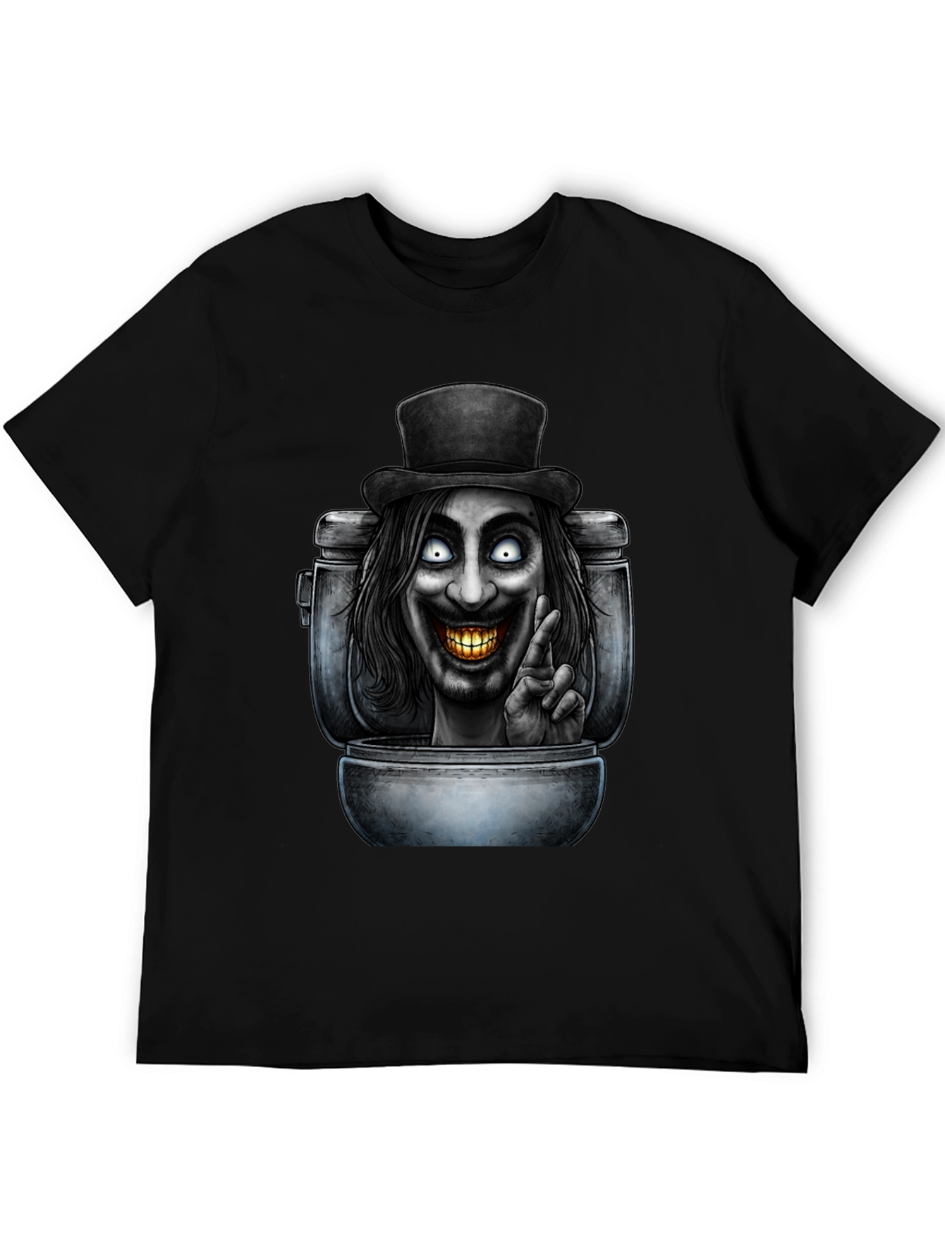 Toilet Monster T-Shirt - Black Graphic Tee