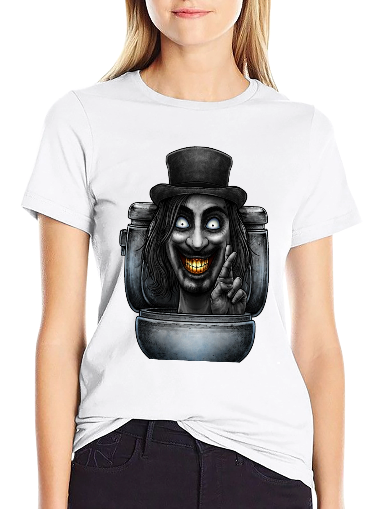 Toilet Monster T-Shirt - Black Graphic Tee