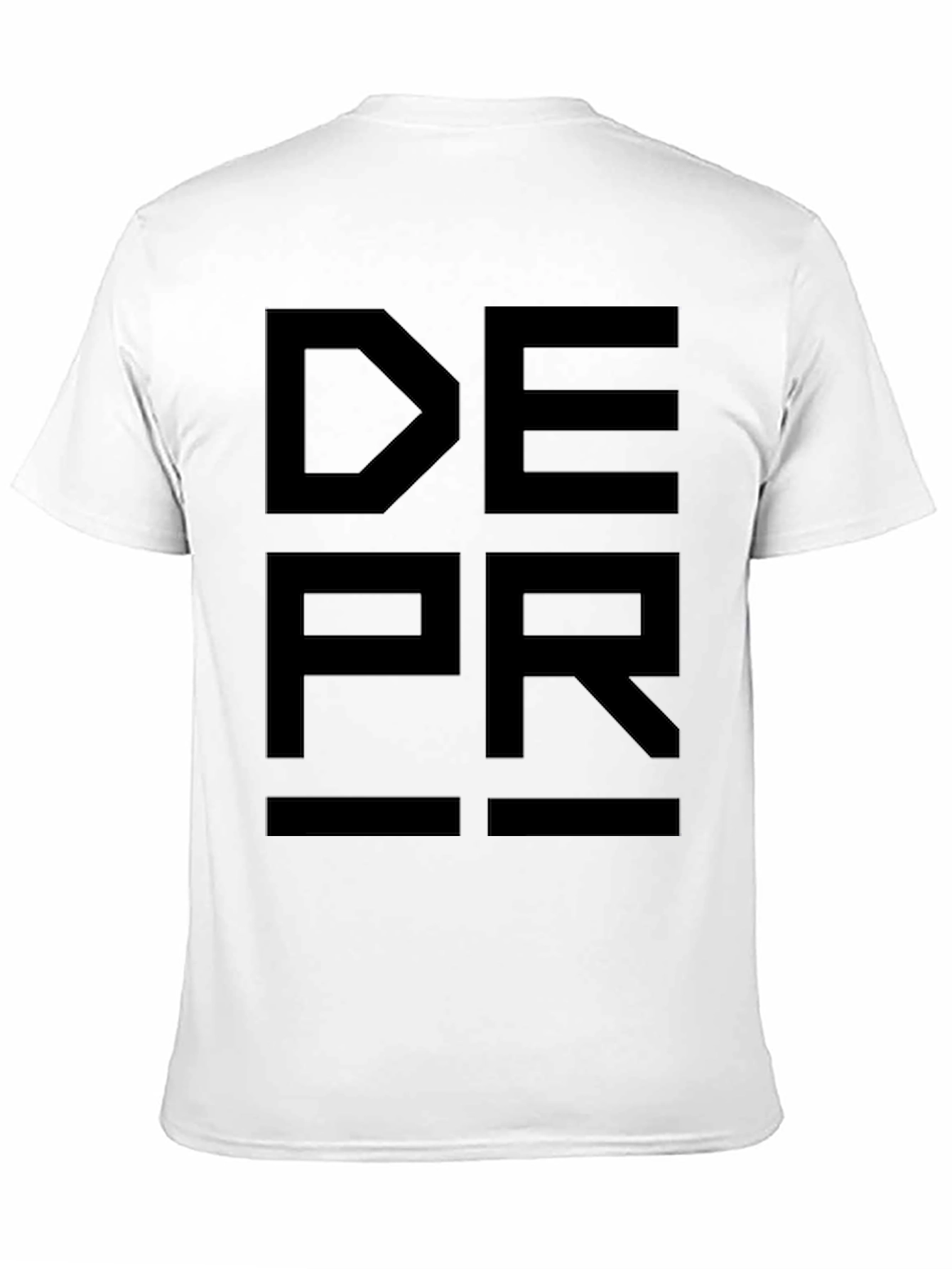 DEPR Graphic Tee - Black Minimalist Design
