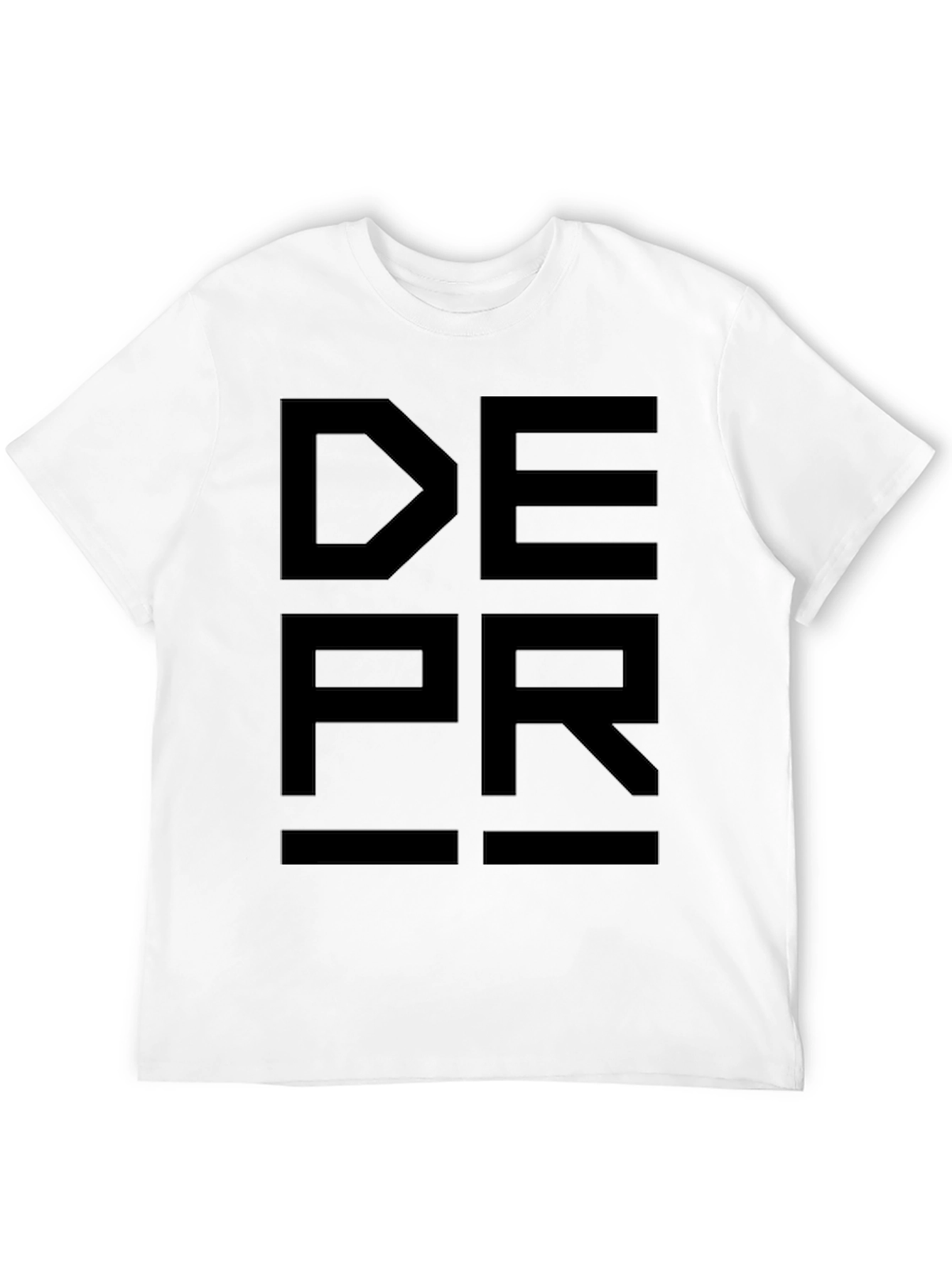 DEPR Graphic Tee - Black Minimalist Design