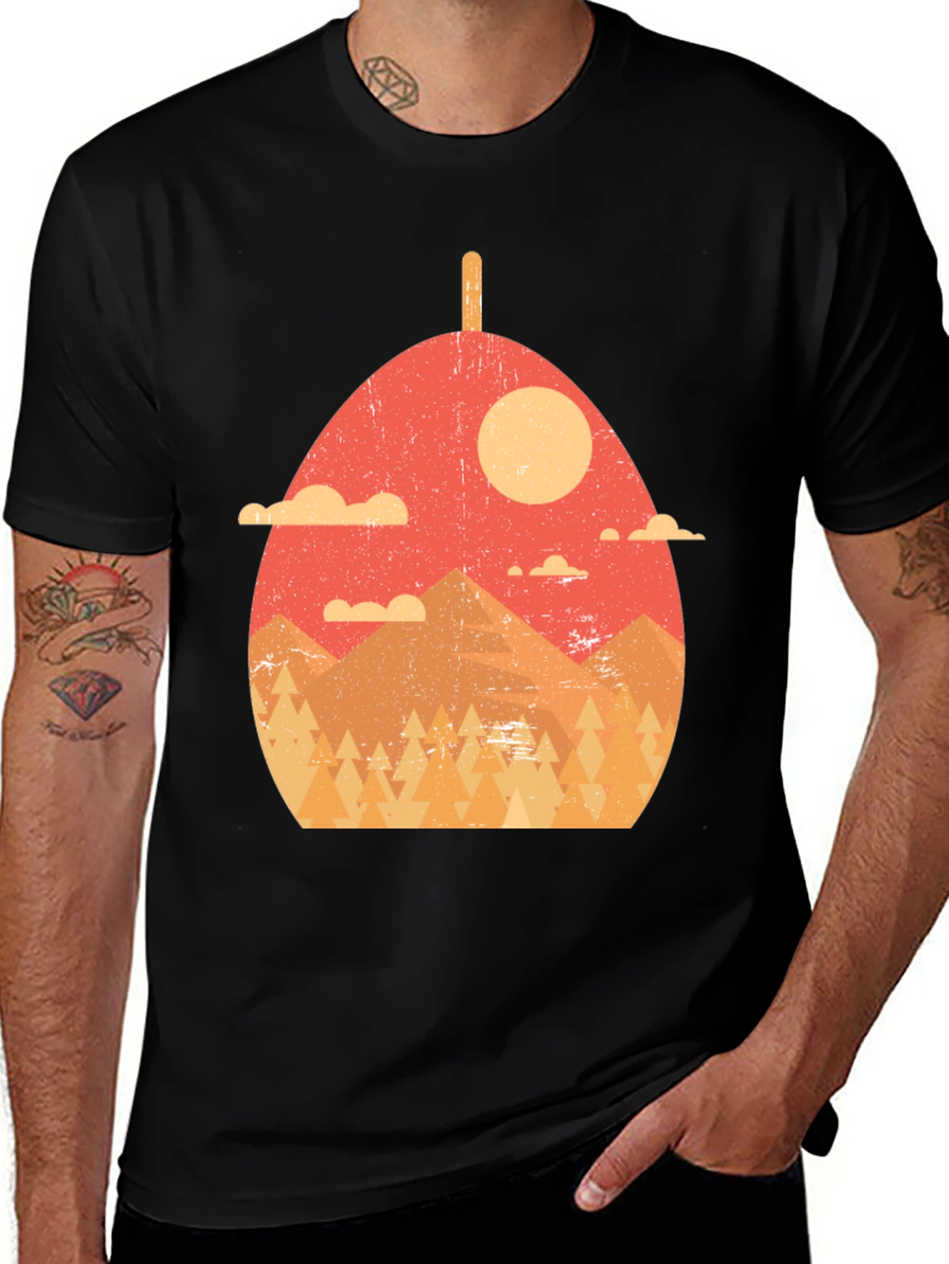 Retro Mountainscape Graphic Tee - Nature Lovers Shirt