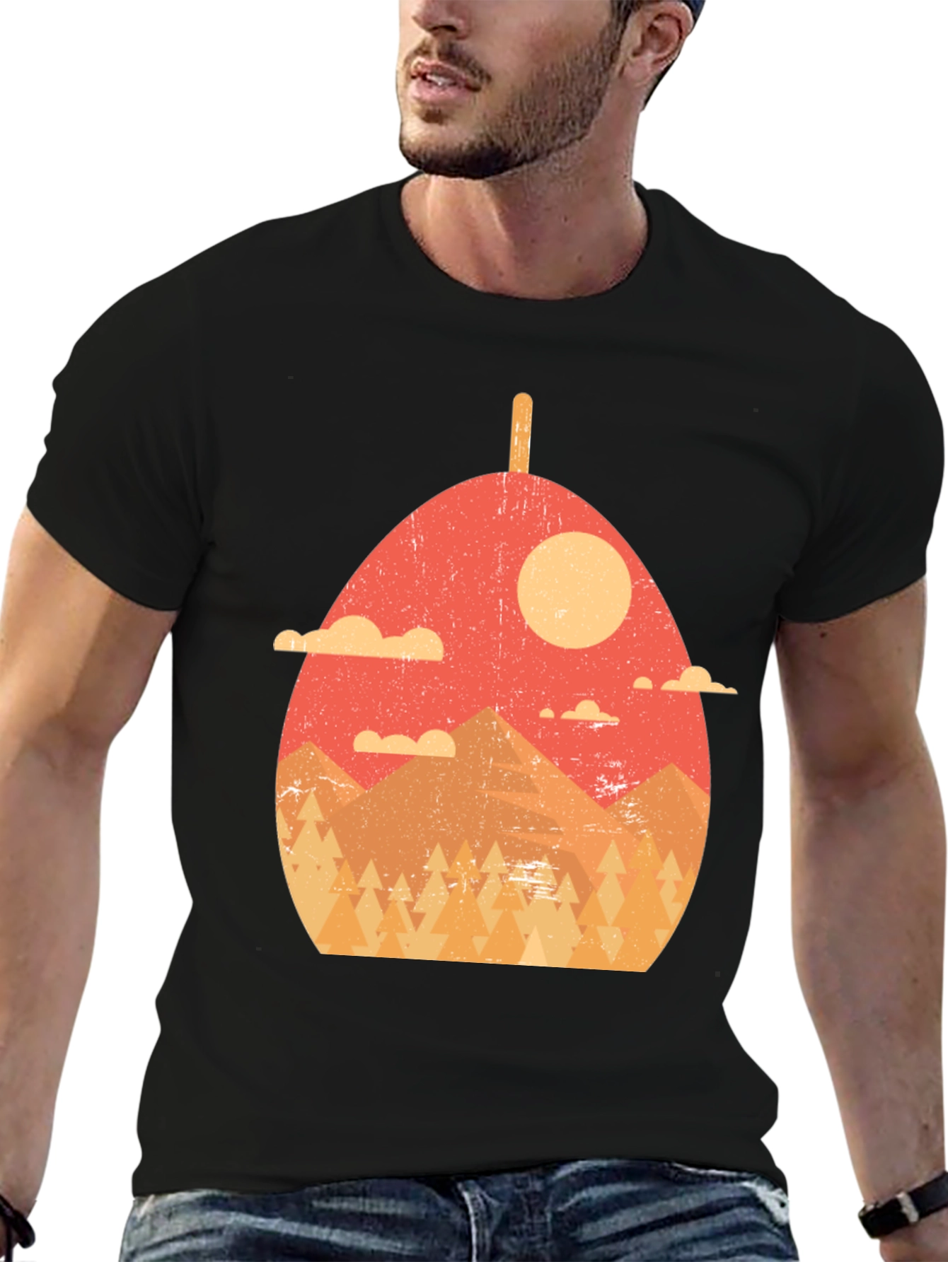 Retro Mountainscape Graphic Tee - Nature Lovers Shirt