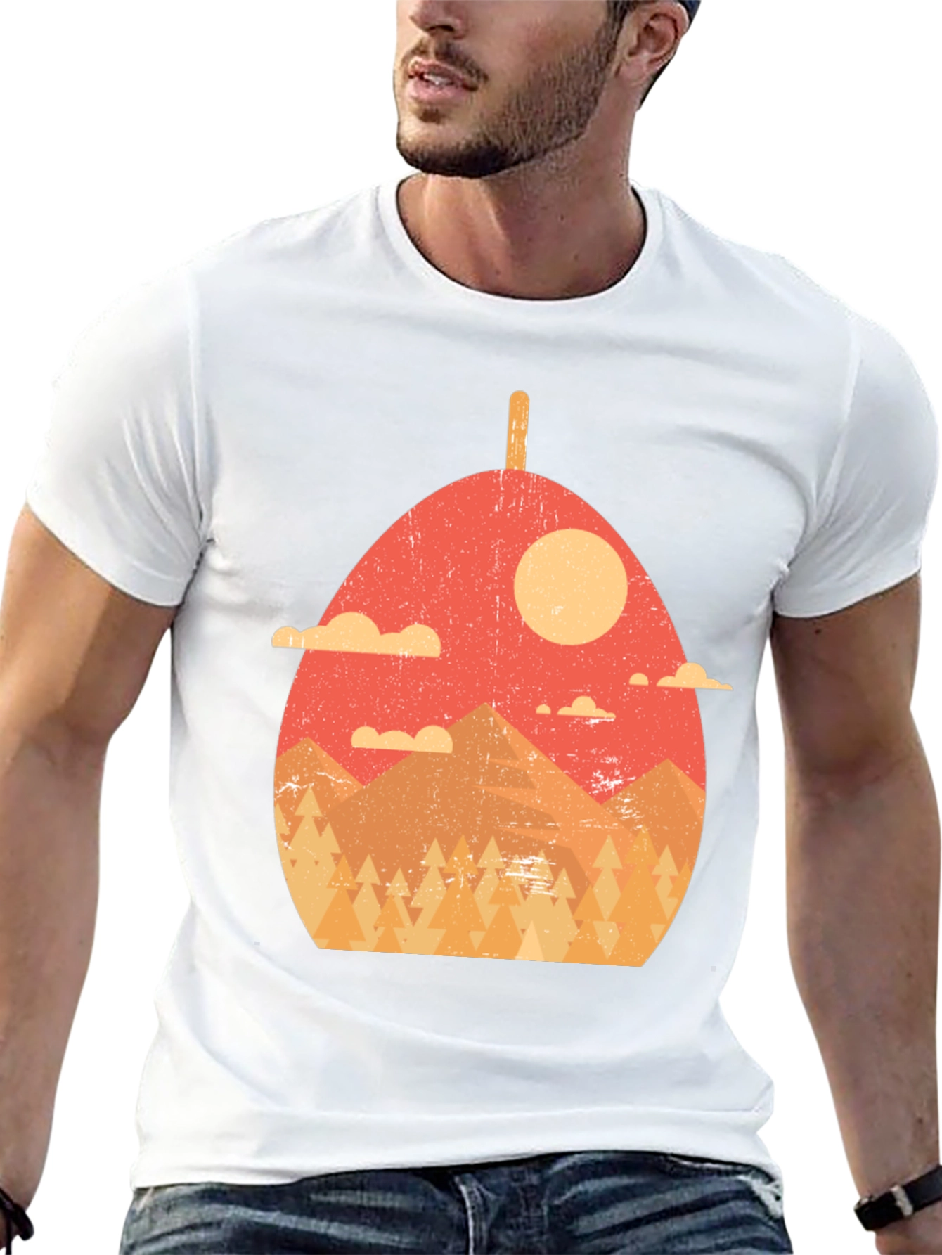 Retro Mountainscape Graphic Tee - Nature Lovers Shirt