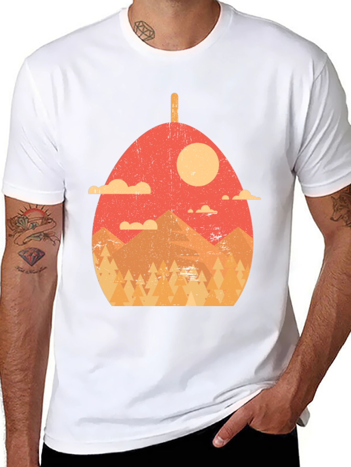 Retro Mountainscape Graphic Tee - Nature Lovers Shirt