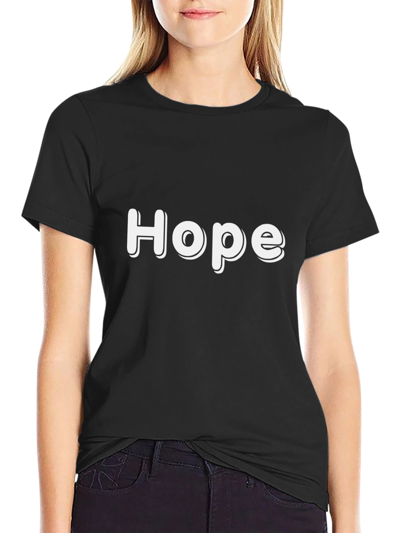 Hope Graphic Tee - Black Casual Shirt