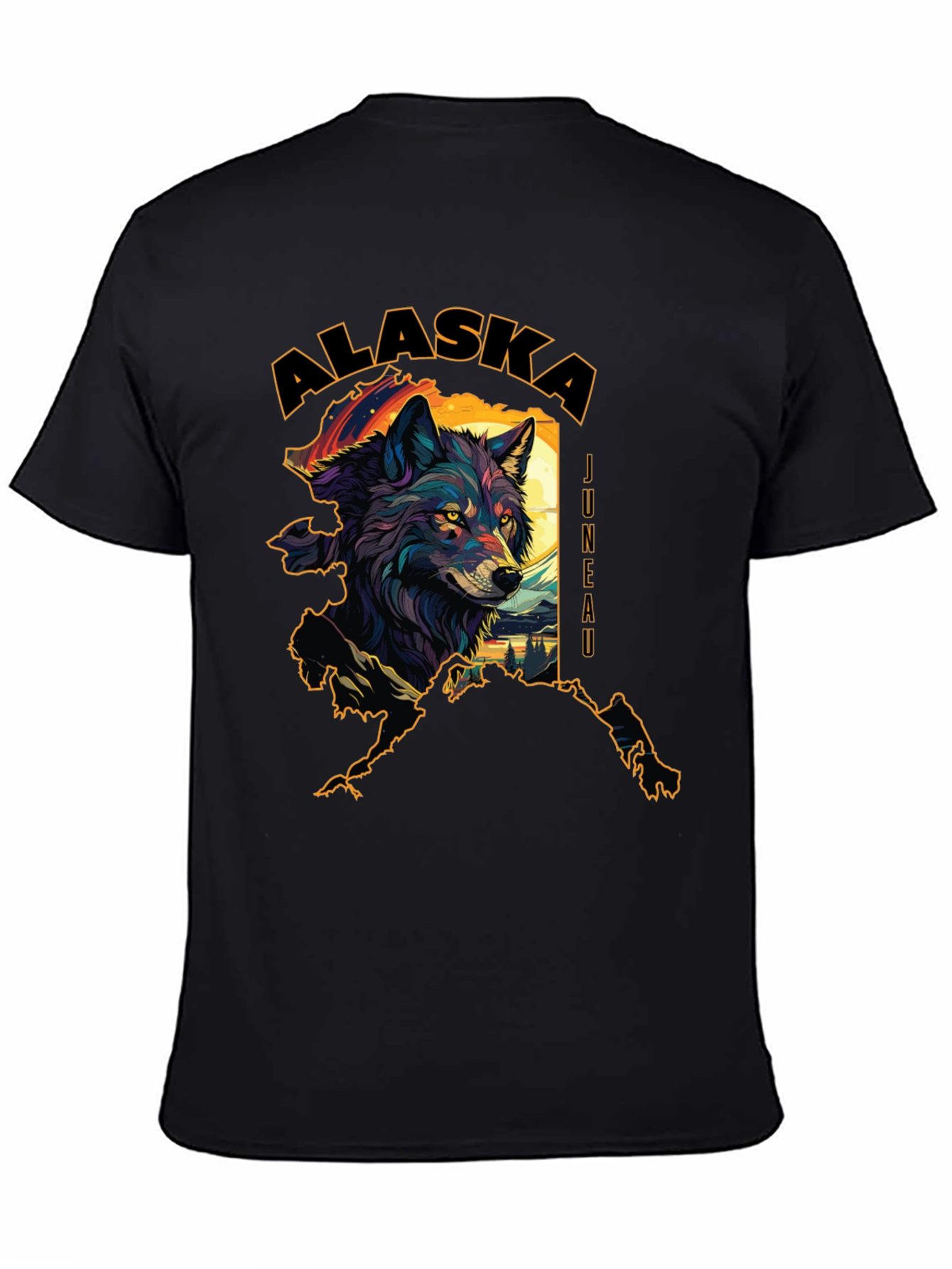 Alaska Wolf Graphic Tee - Juneau Souvenir Shirt