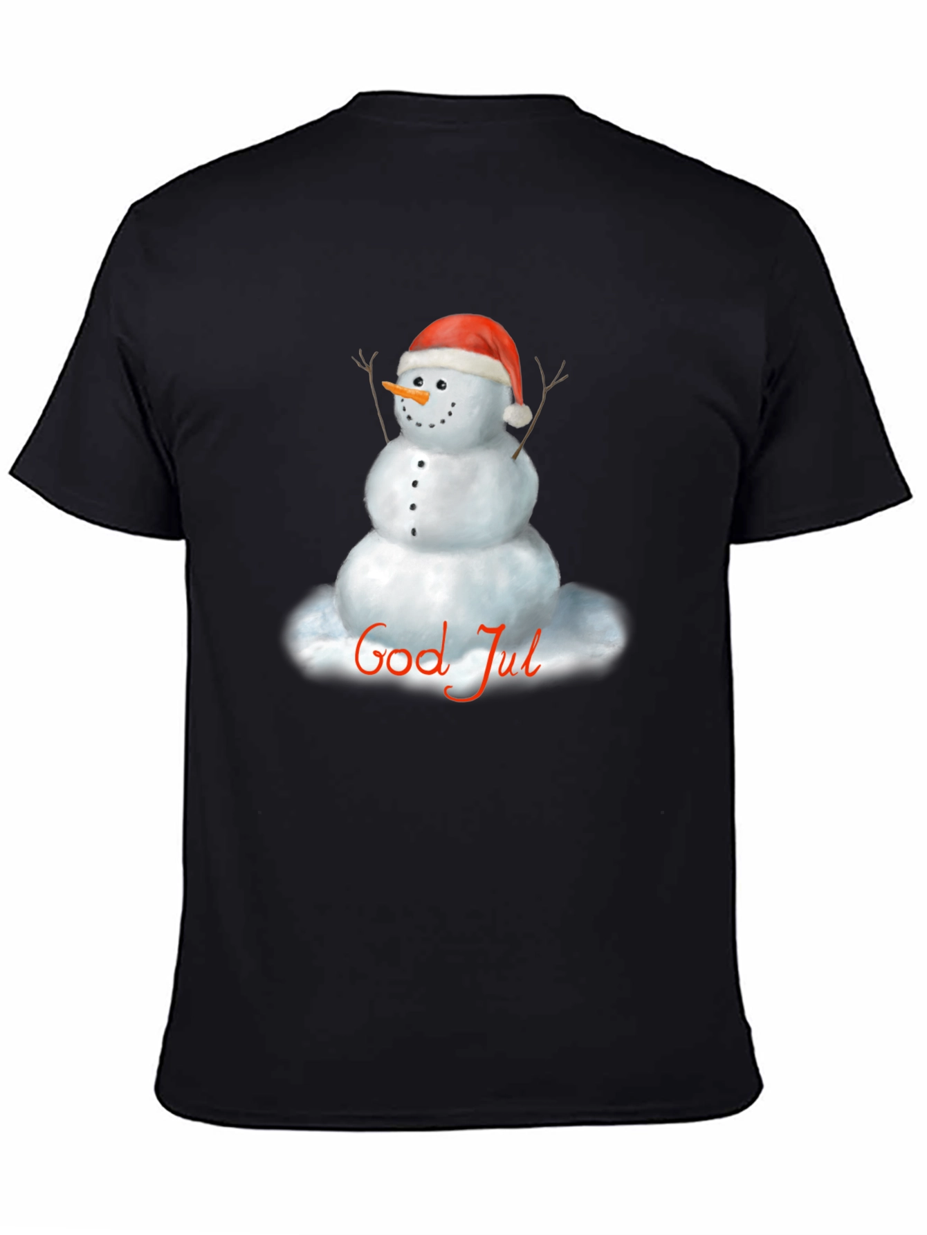 God Jul Snowman Graphic Tee - Holiday Cheer!