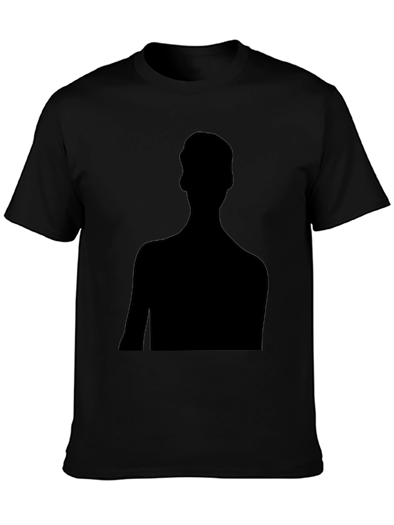 Mens Black T-Shirt with Silhouette Design