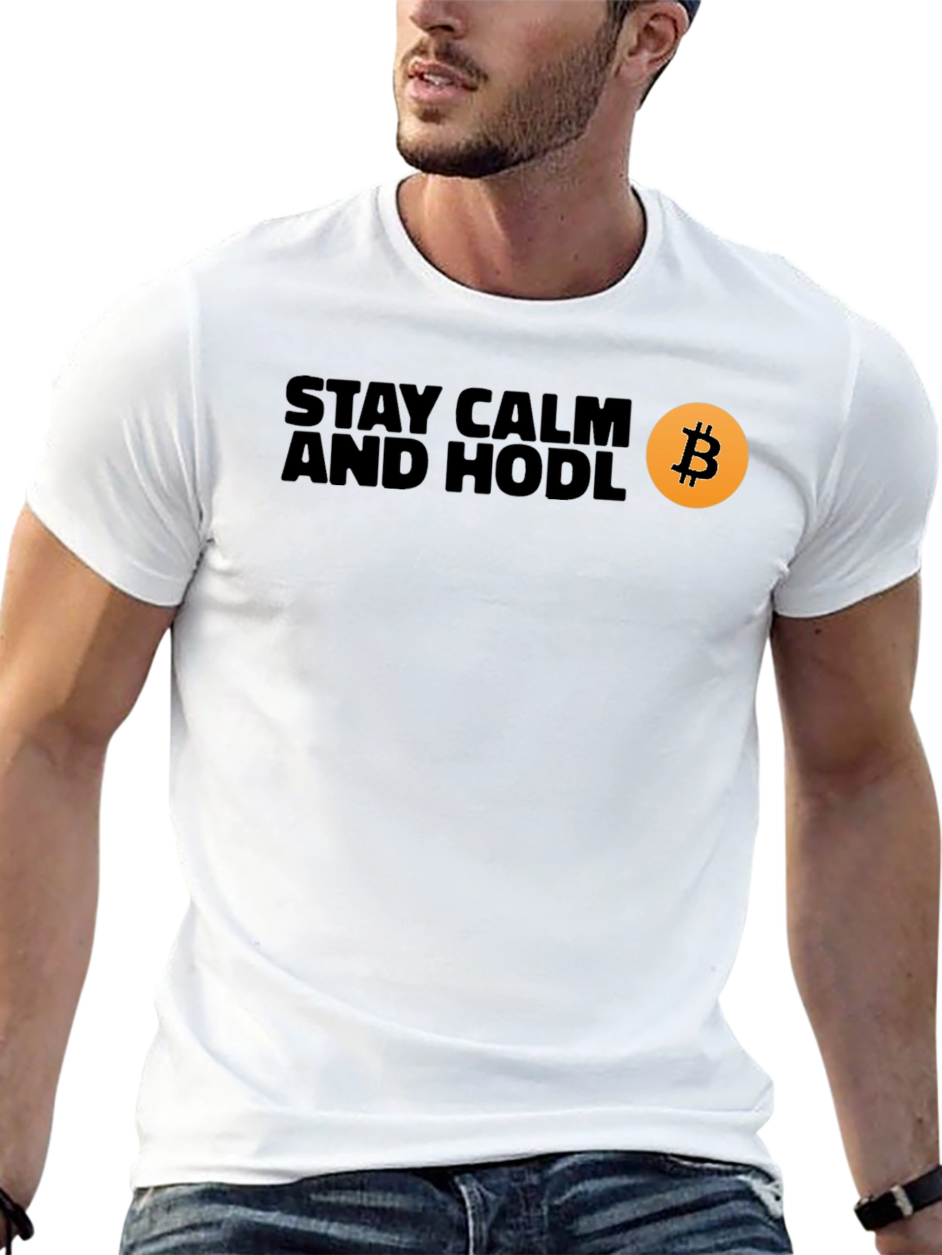 Stay Calm and Hodl Bitcoin Crypto T-Shirt