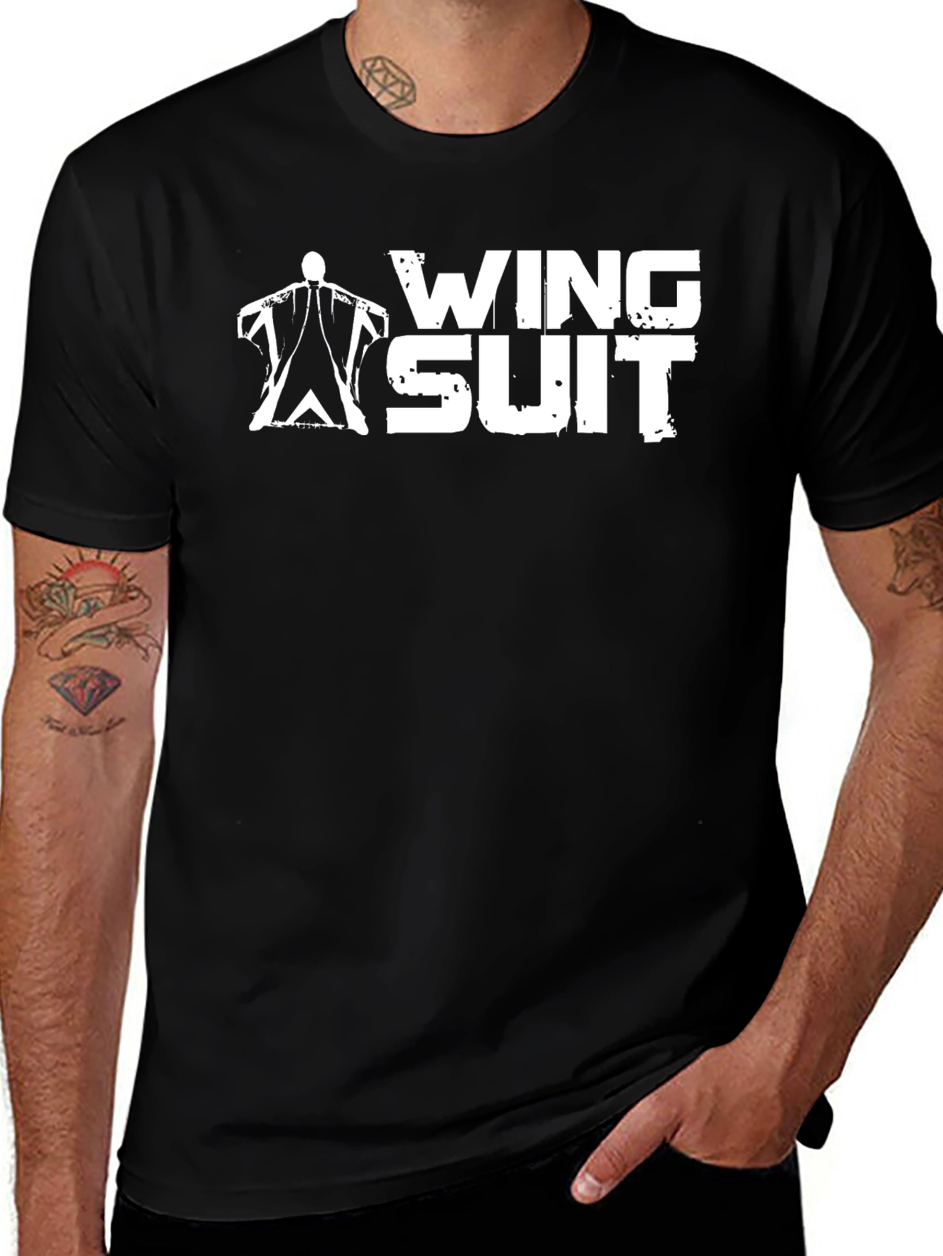 Wingsuit T-Shirt - Black Graphic Tee