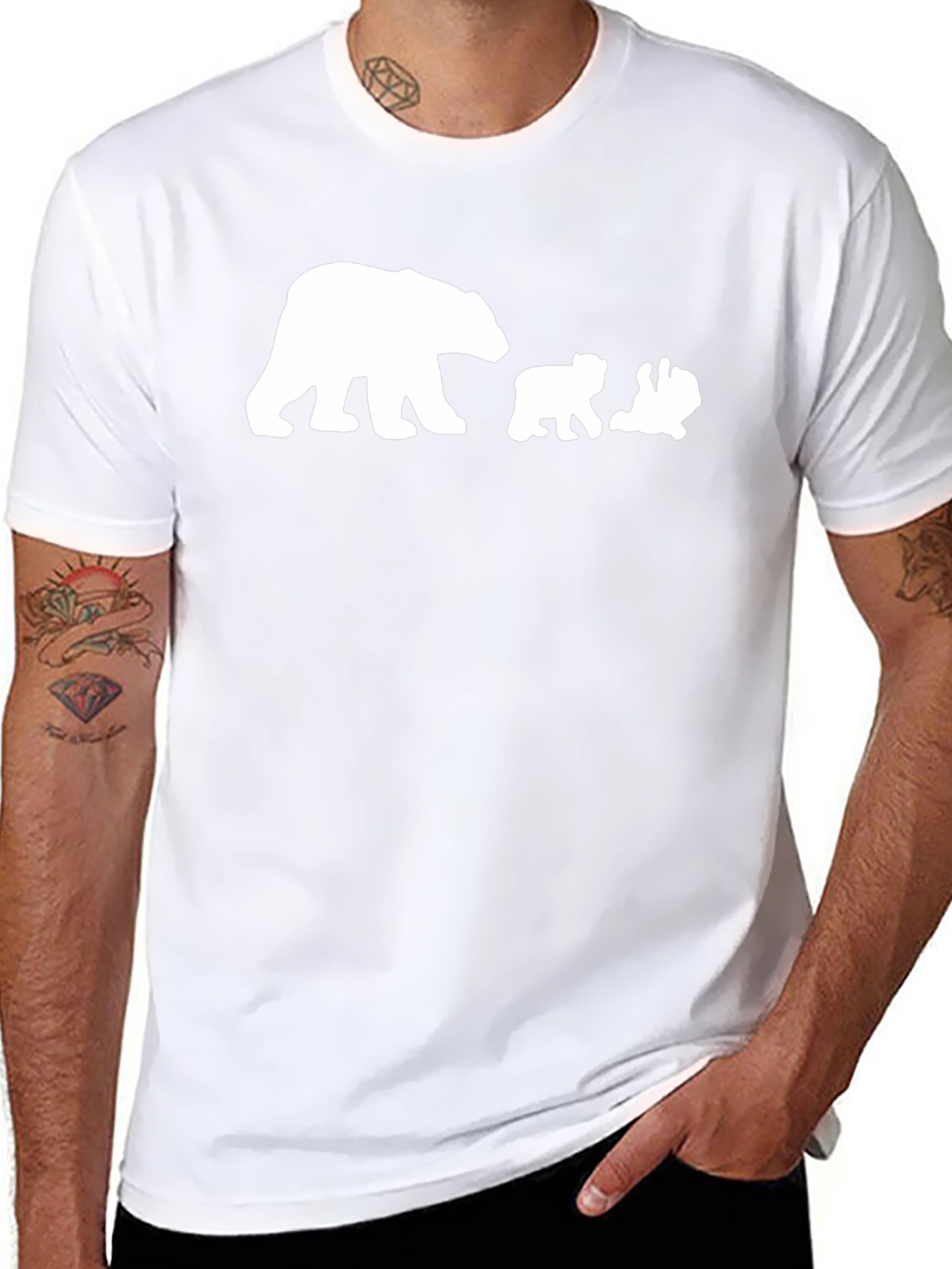 Bear Family Black T-Shirt