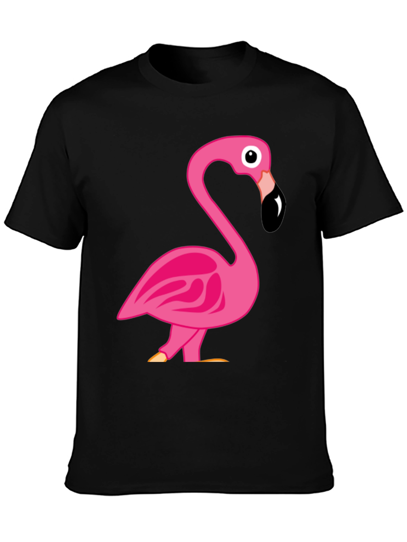 Fun Flamingo Graphic T-Shirt - Black