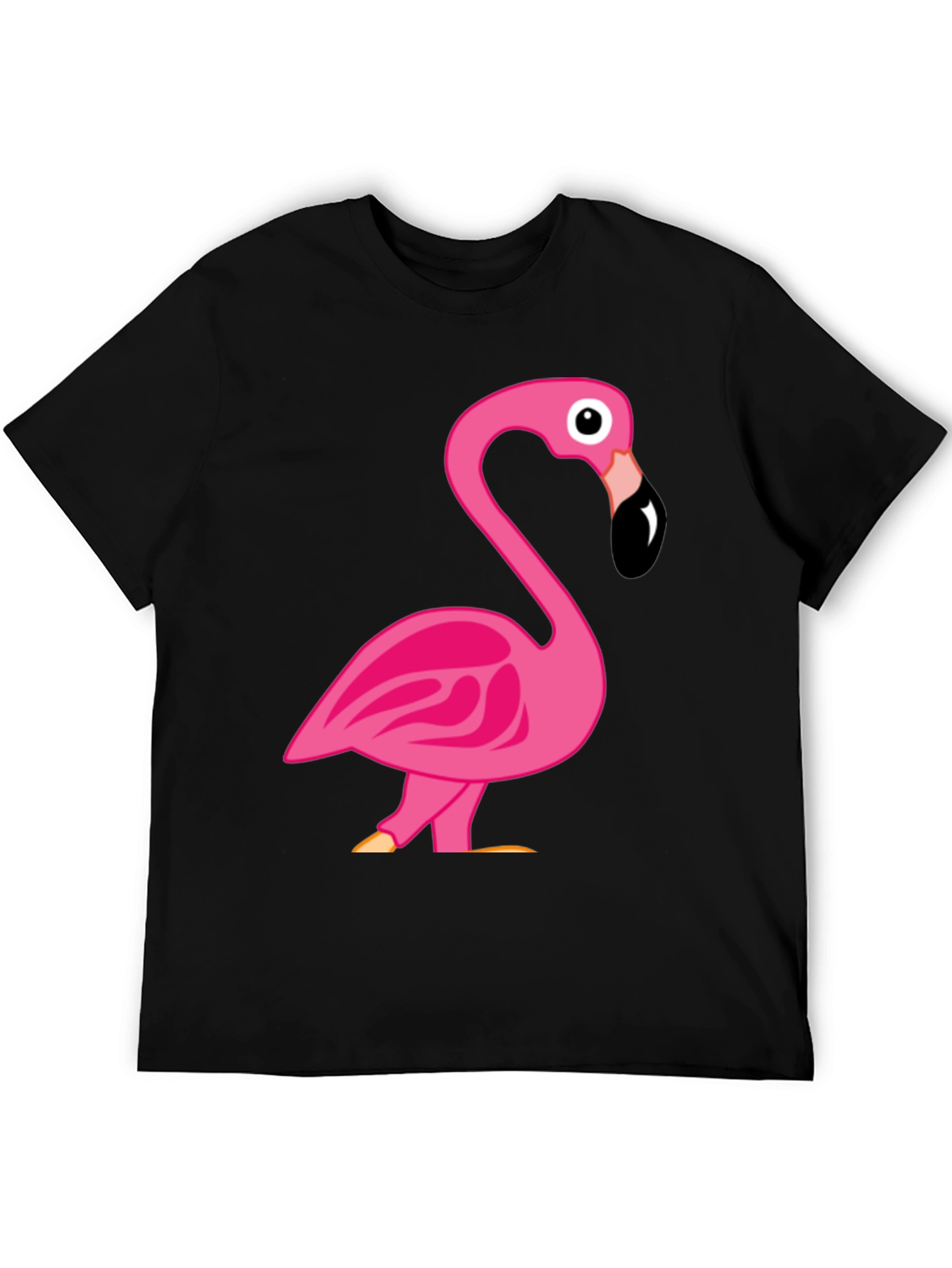 Fun Flamingo Graphic T-Shirt - Black