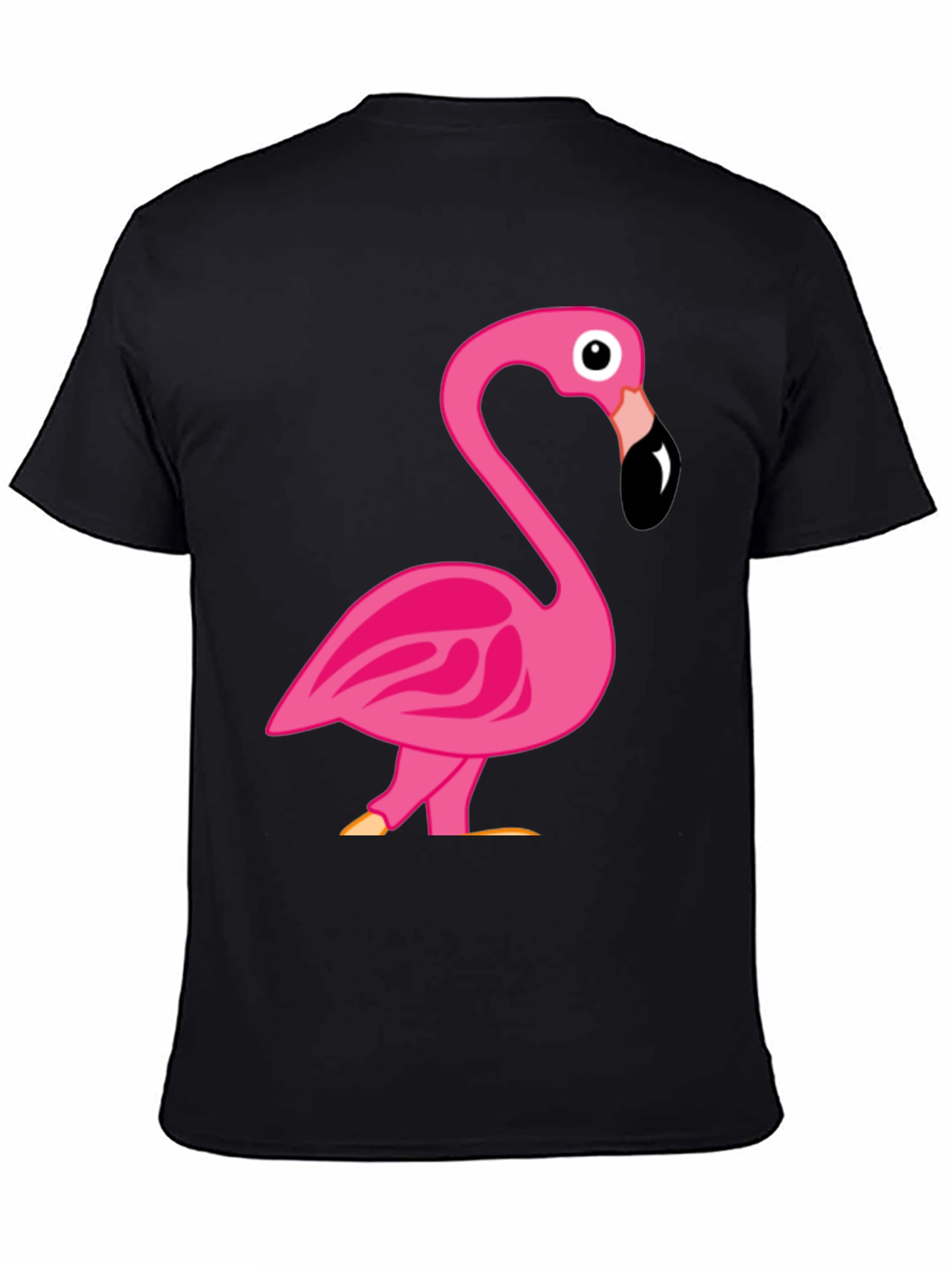 Fun Flamingo Graphic T-Shirt - Black