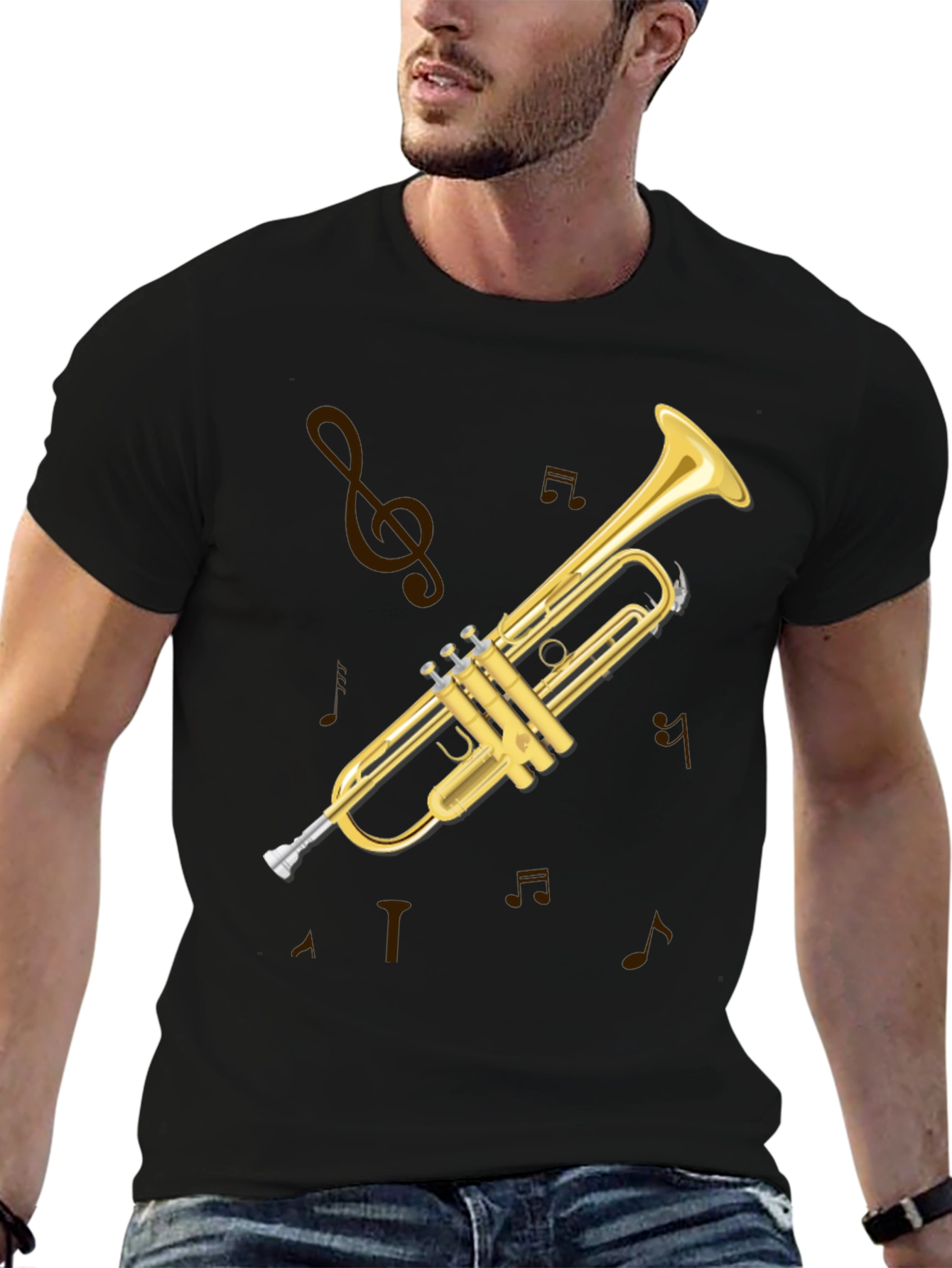 Trumpet Graphic Tee - Musical Instrument T-Shirt