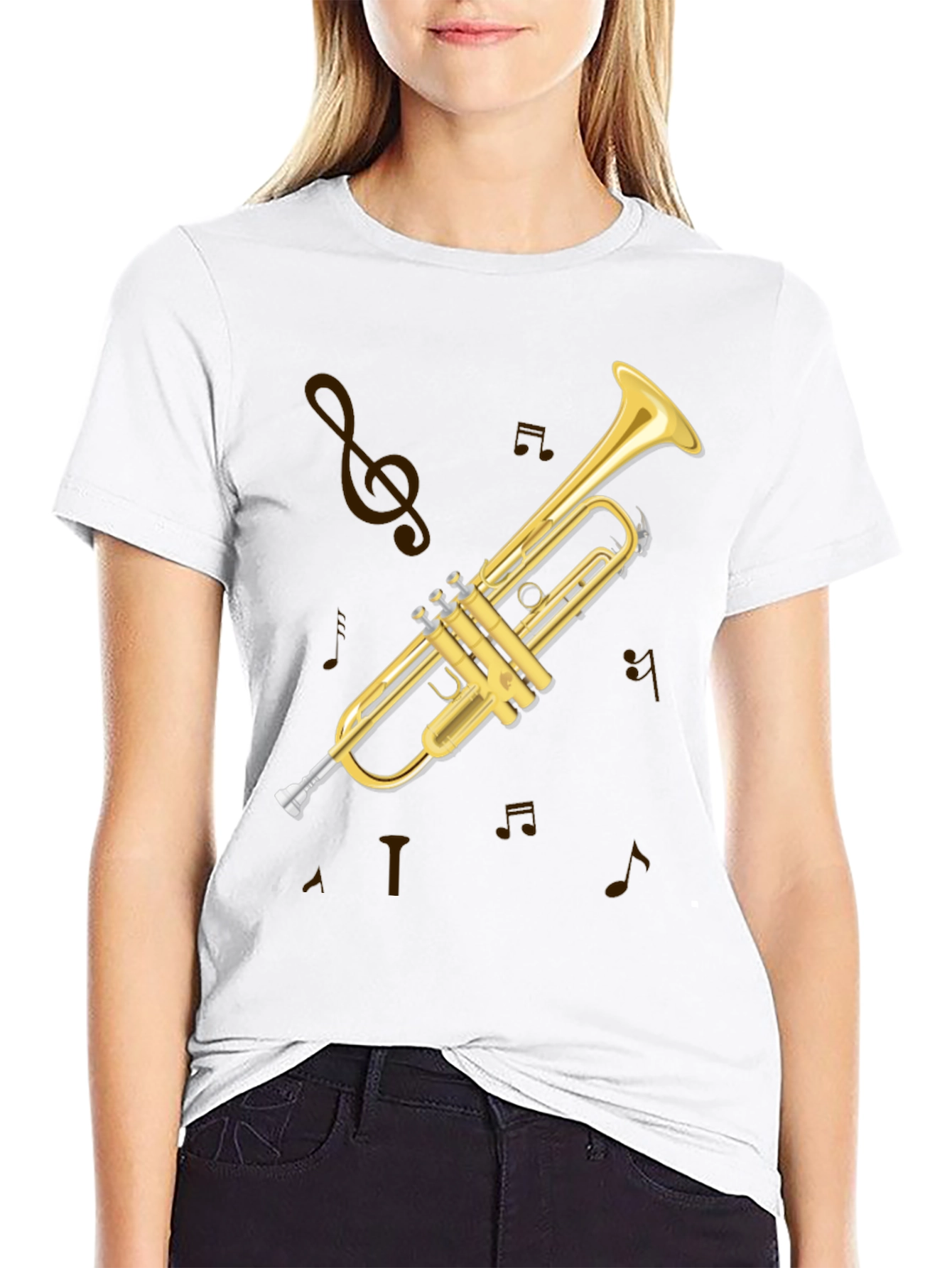 Trumpet Graphic Tee - Musical Instrument T-Shirt