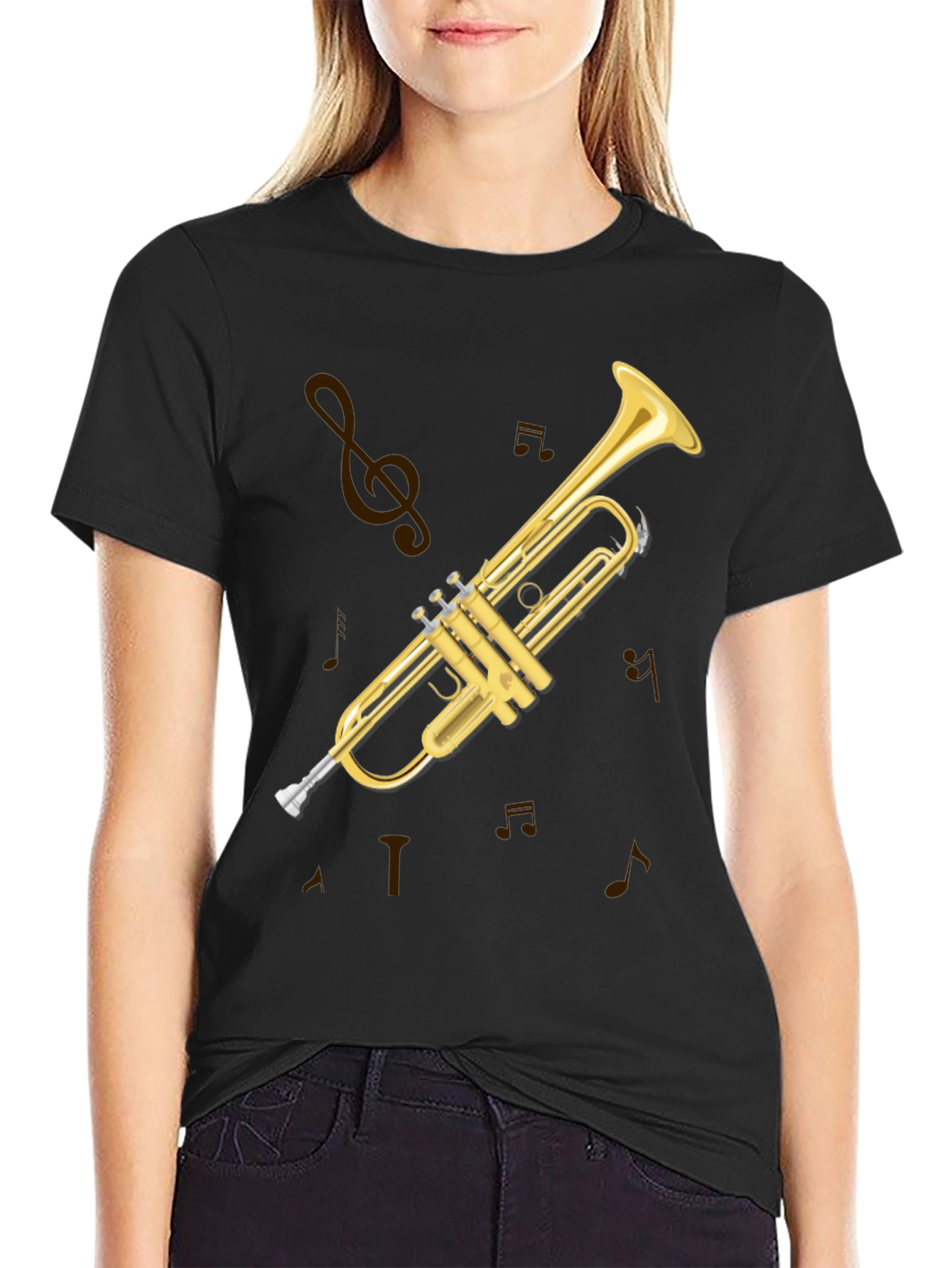 Trumpet Graphic Tee - Musical Instrument T-Shirt