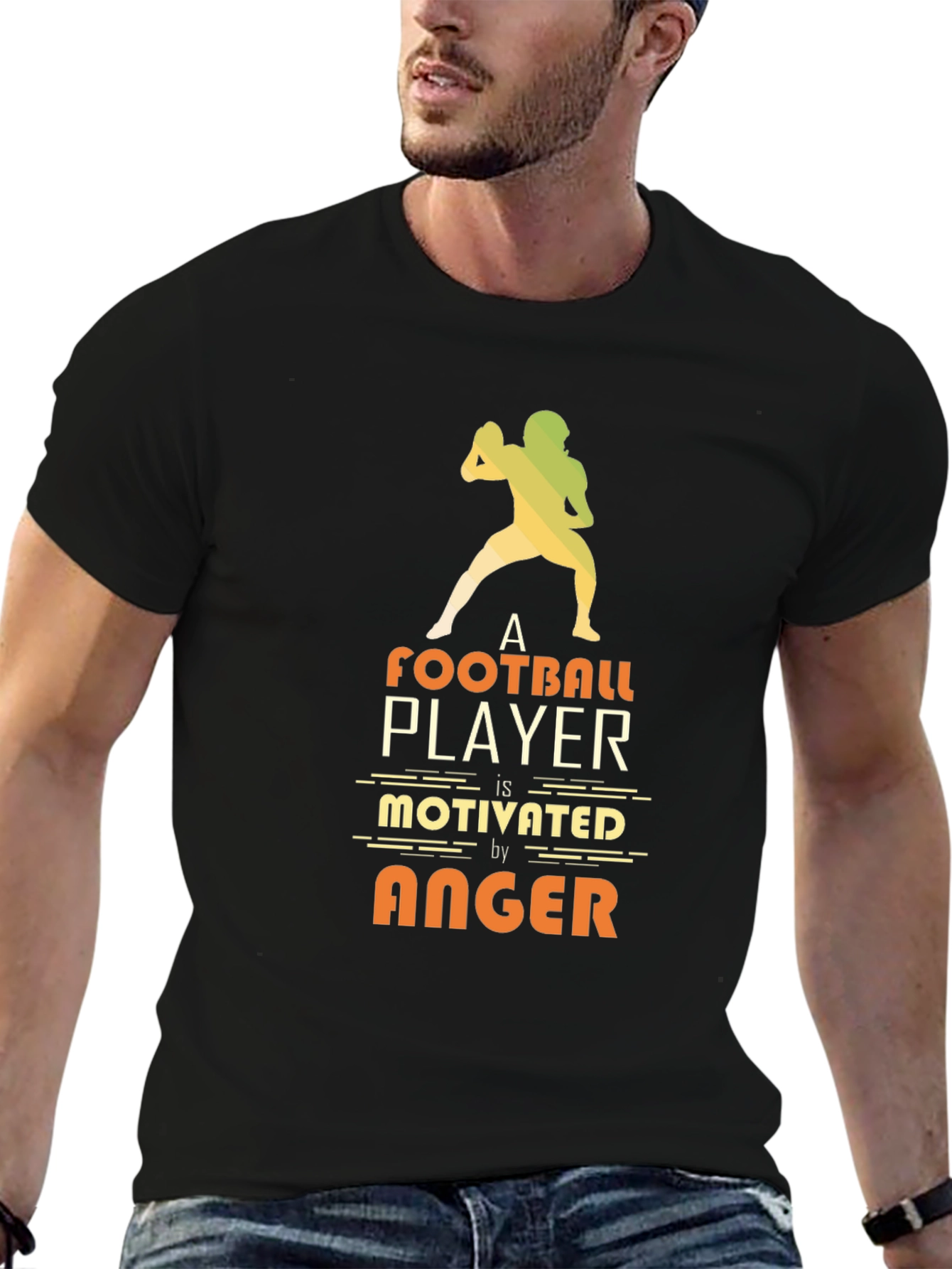 Football Player Motivated by Anger T-Shirt