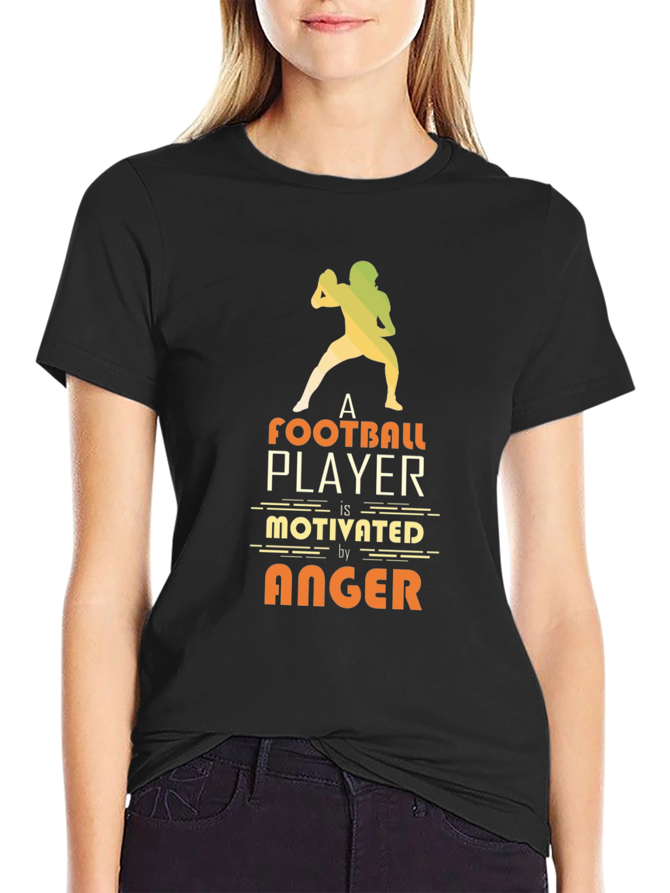 Football Player Motivated by Anger T-Shirt