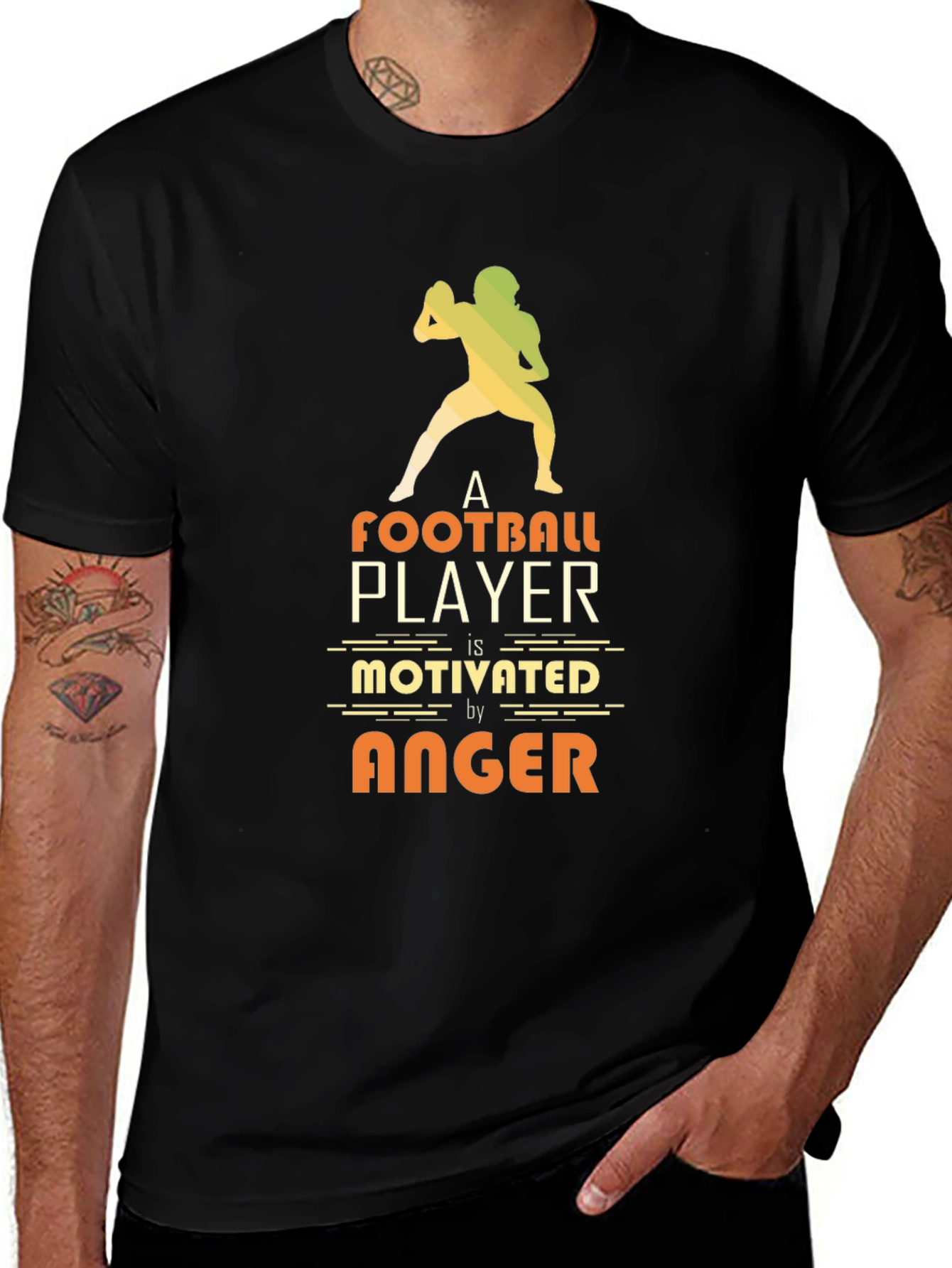 Football Player Motivated by Anger T-Shirt