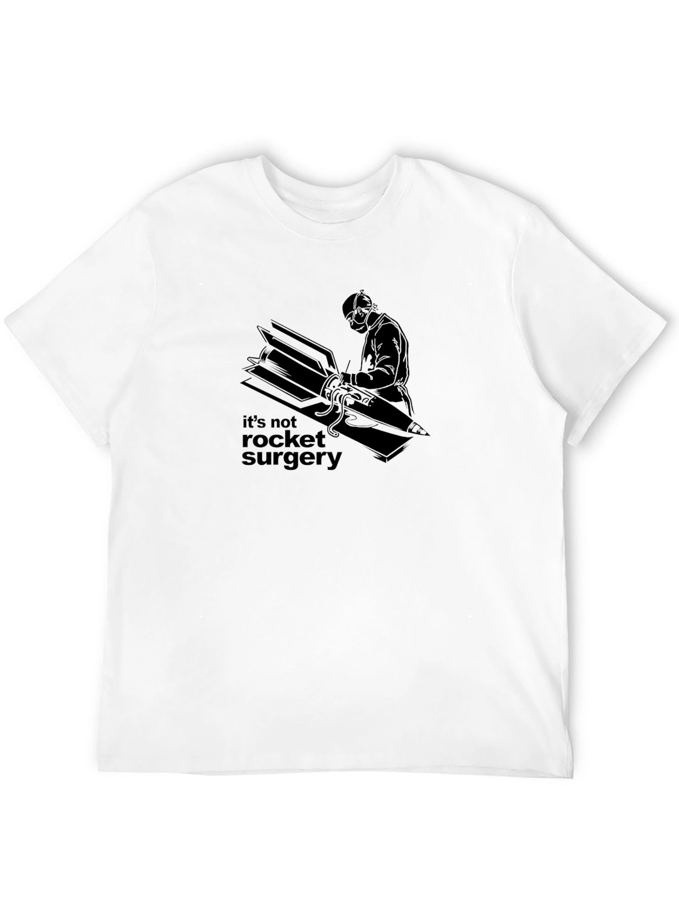 Its Not Rocket Surgery Black Graphic Tee