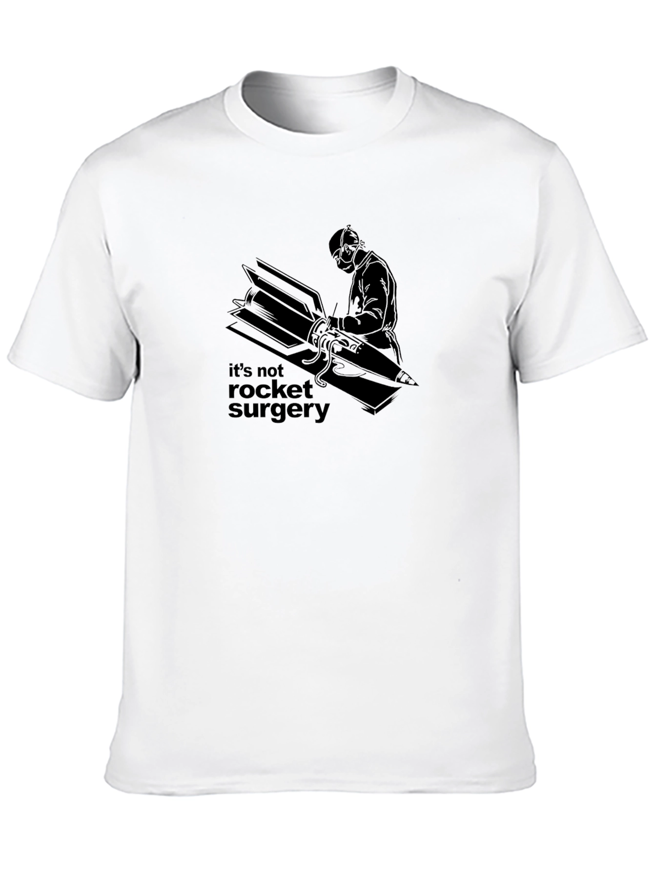 Its Not Rocket Surgery Black Graphic Tee