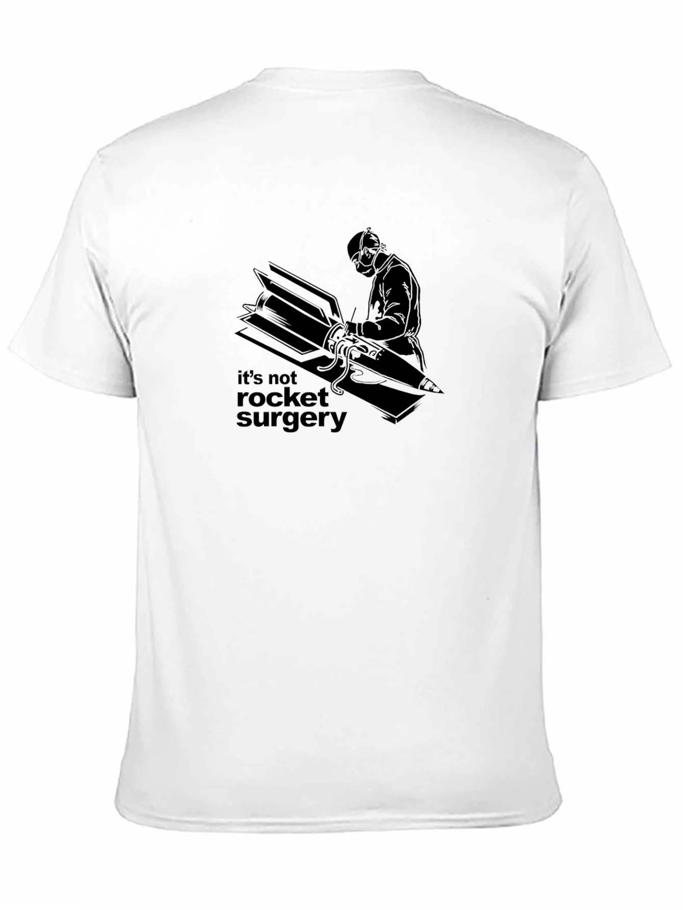 Its Not Rocket Surgery Black Graphic Tee